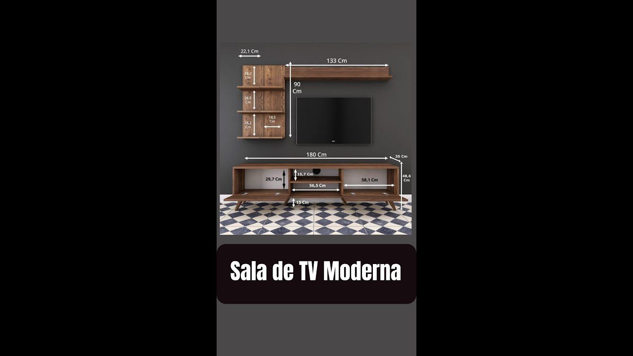 Mueble-para-television-con-espacio-para-consolas-y-dispositivos - Muebles Tv