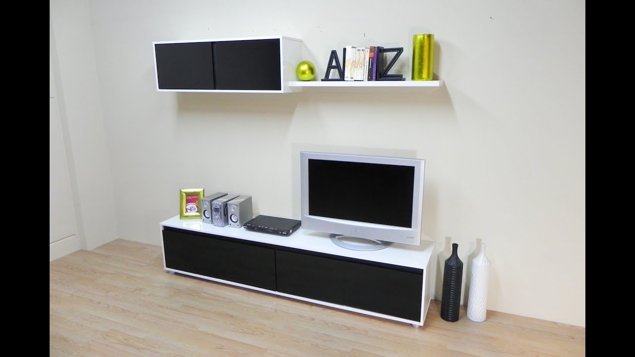 mueble tv blanco alto