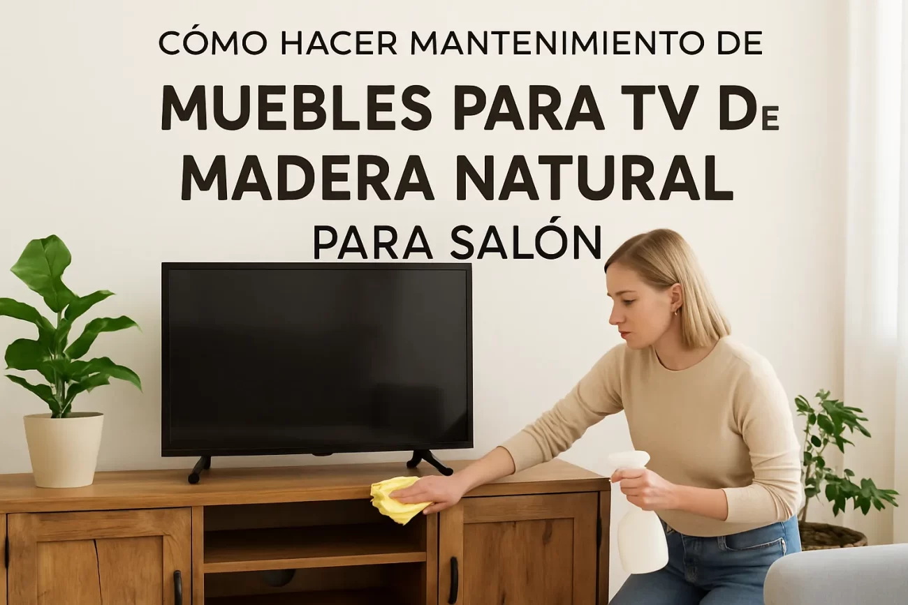 cómo hacer mantenimiento de Muebles para TV de madera natural para salón