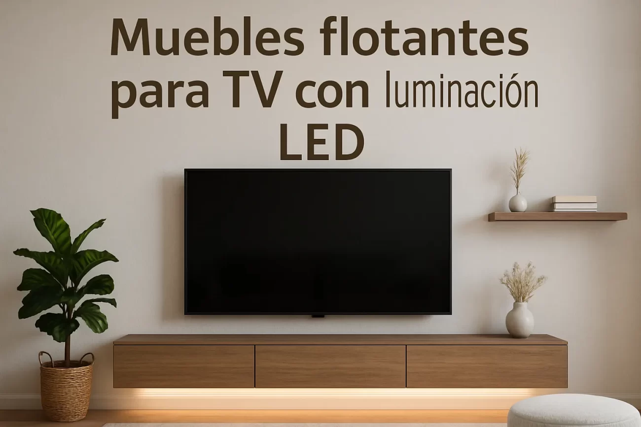 cómo integrar con el salón Muebles flotantes para TV con iluminación LED