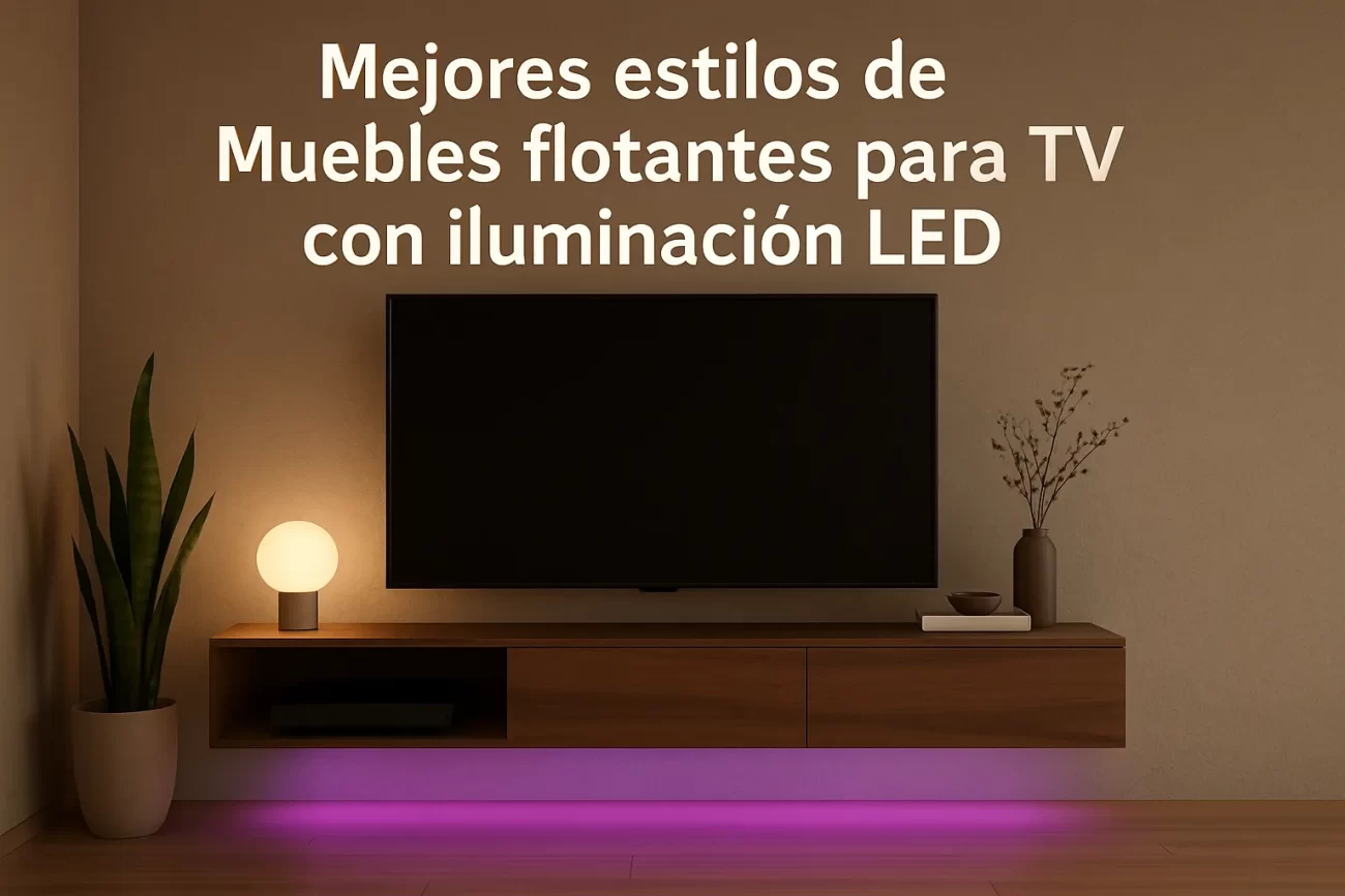 mejores estilos de Muebles flotantes para TV con iluminación LED