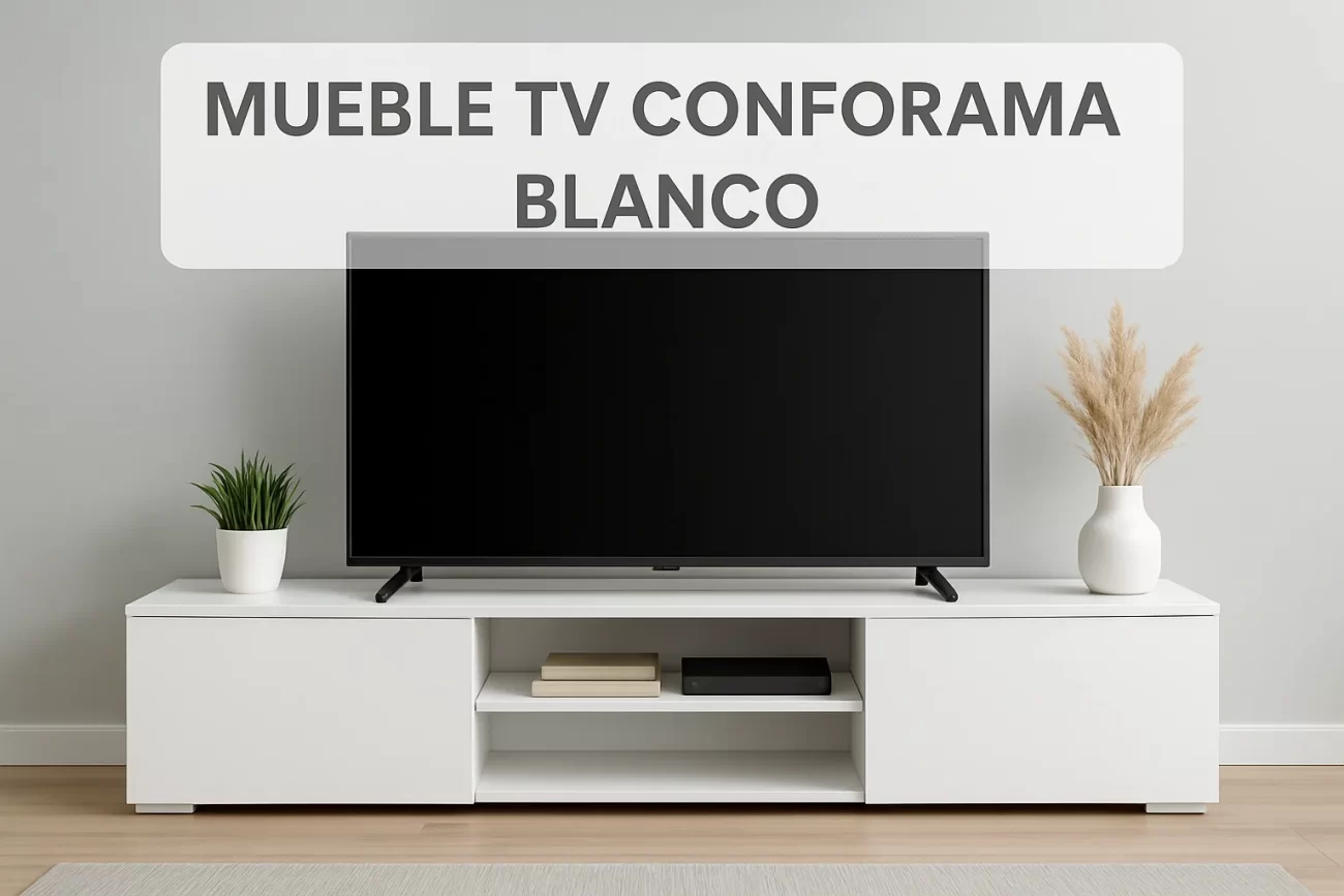 mueble tv conforama blanco