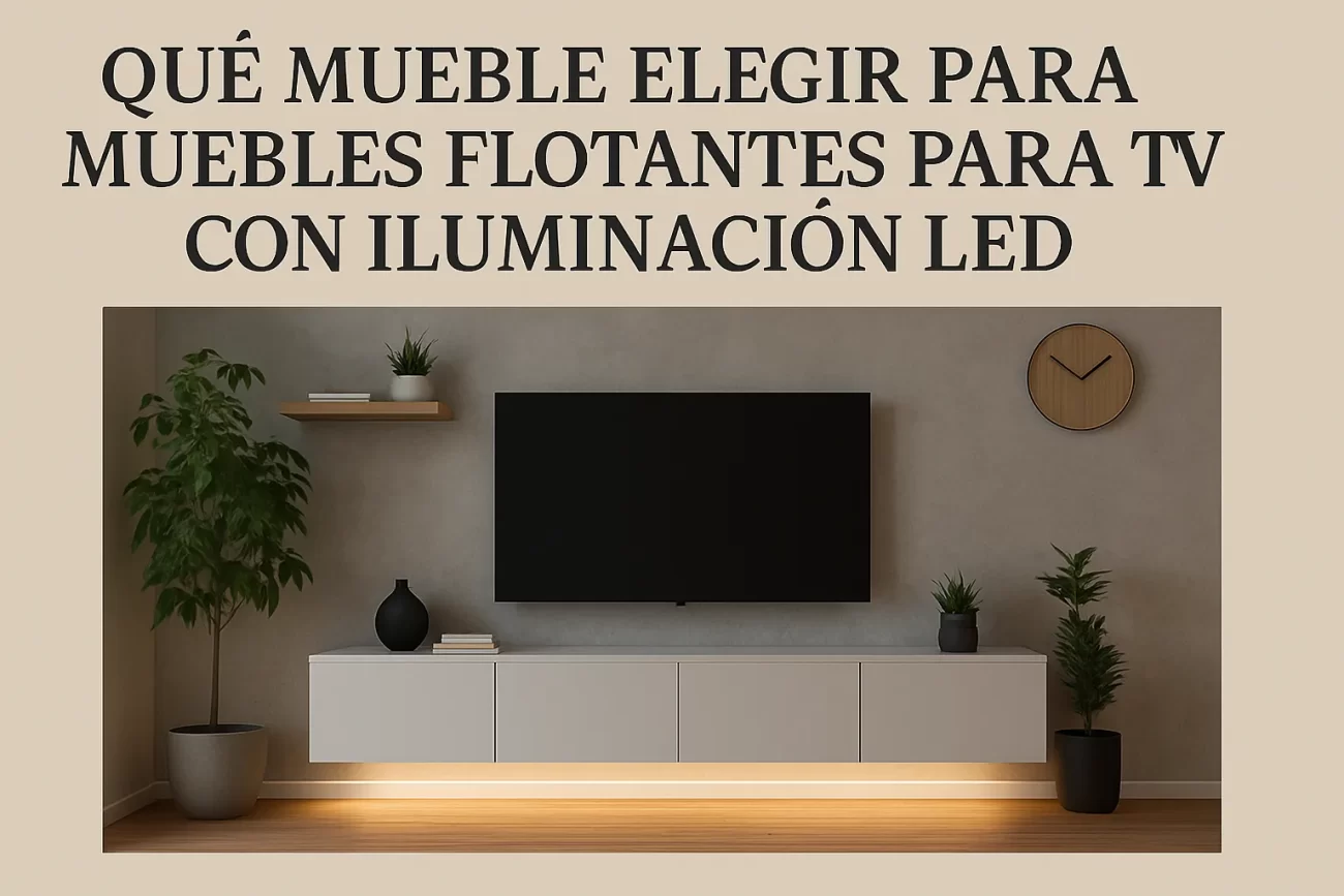 qué mueble elegir para Muebles flotantes para TV con iluminación LED