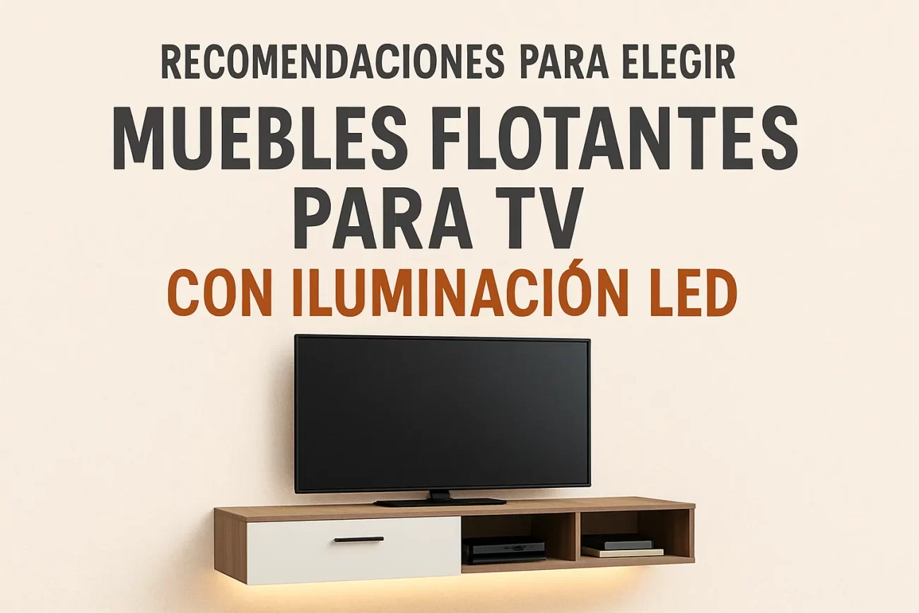 recomendaciones para elegir Muebles flotantes para TV con iluminación LED