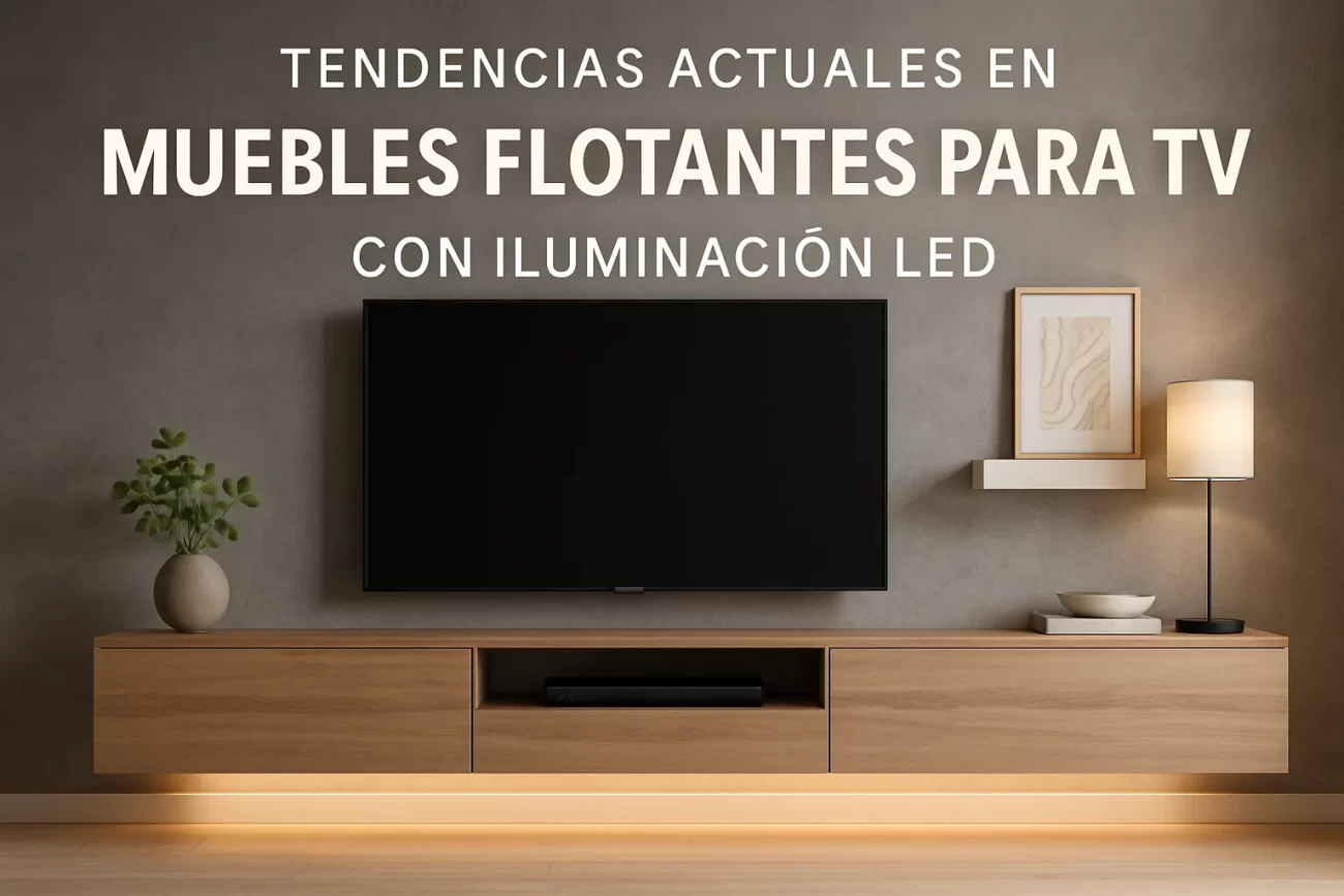 tendencias actuales en Muebles flotantes para TV con iluminación LED