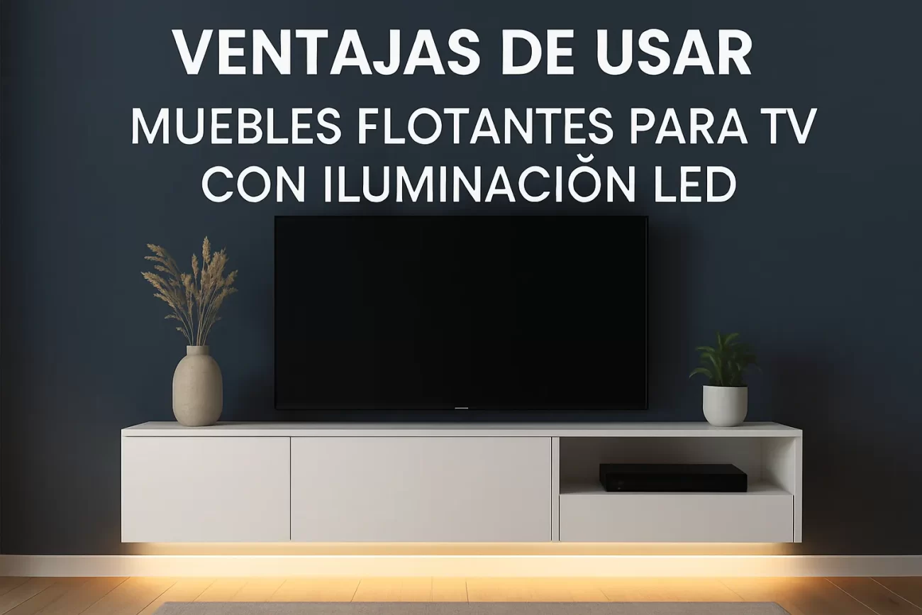 ventajas-de-usar-Muebles-flotantes-para-TV-con-iluminacion-LED - Muebles Tv ventajas de usar Muebles flotantes para TV con iluminación LED
