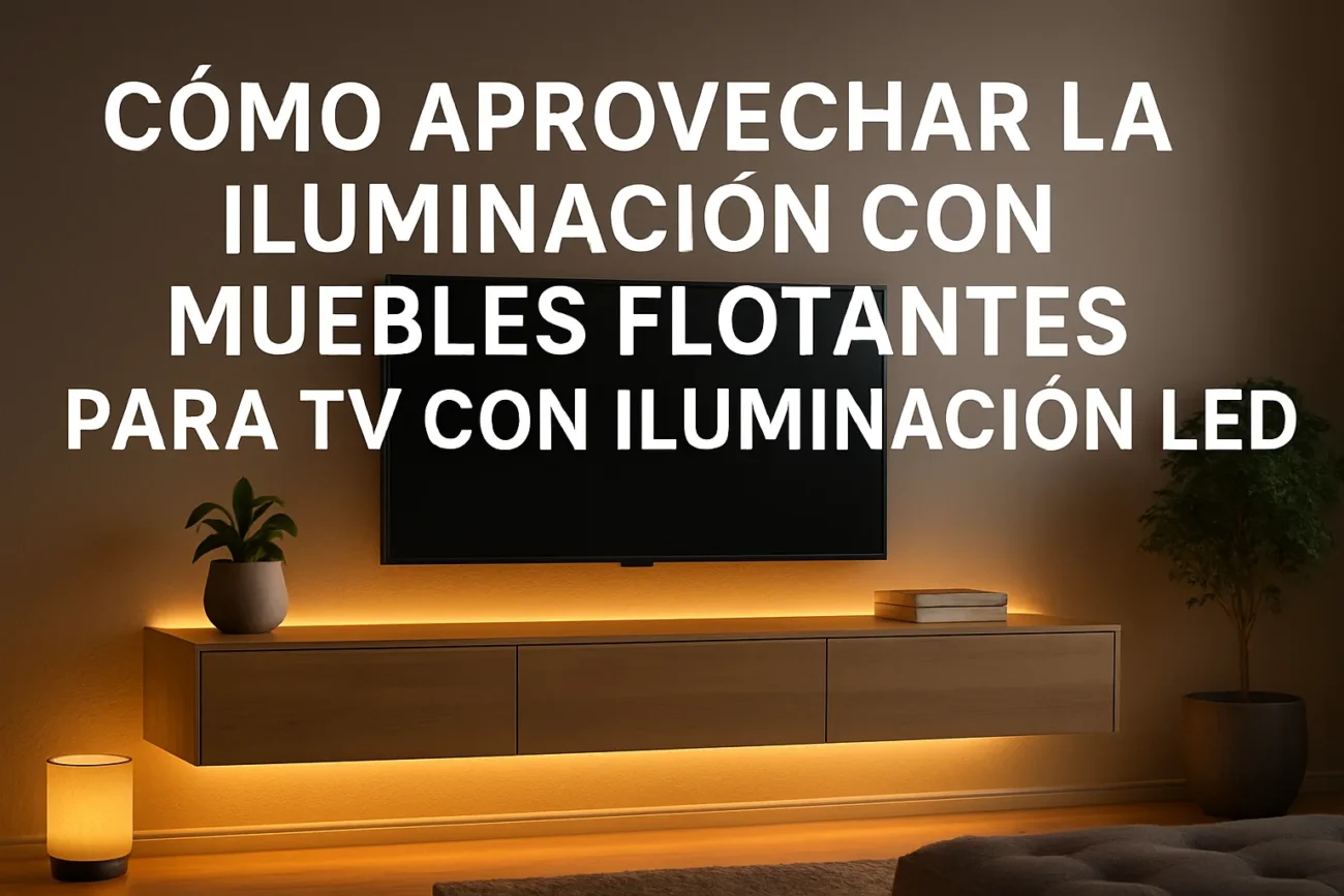 cómo aprovechar la iluminación con Muebles flotantes para TV con iluminación LED