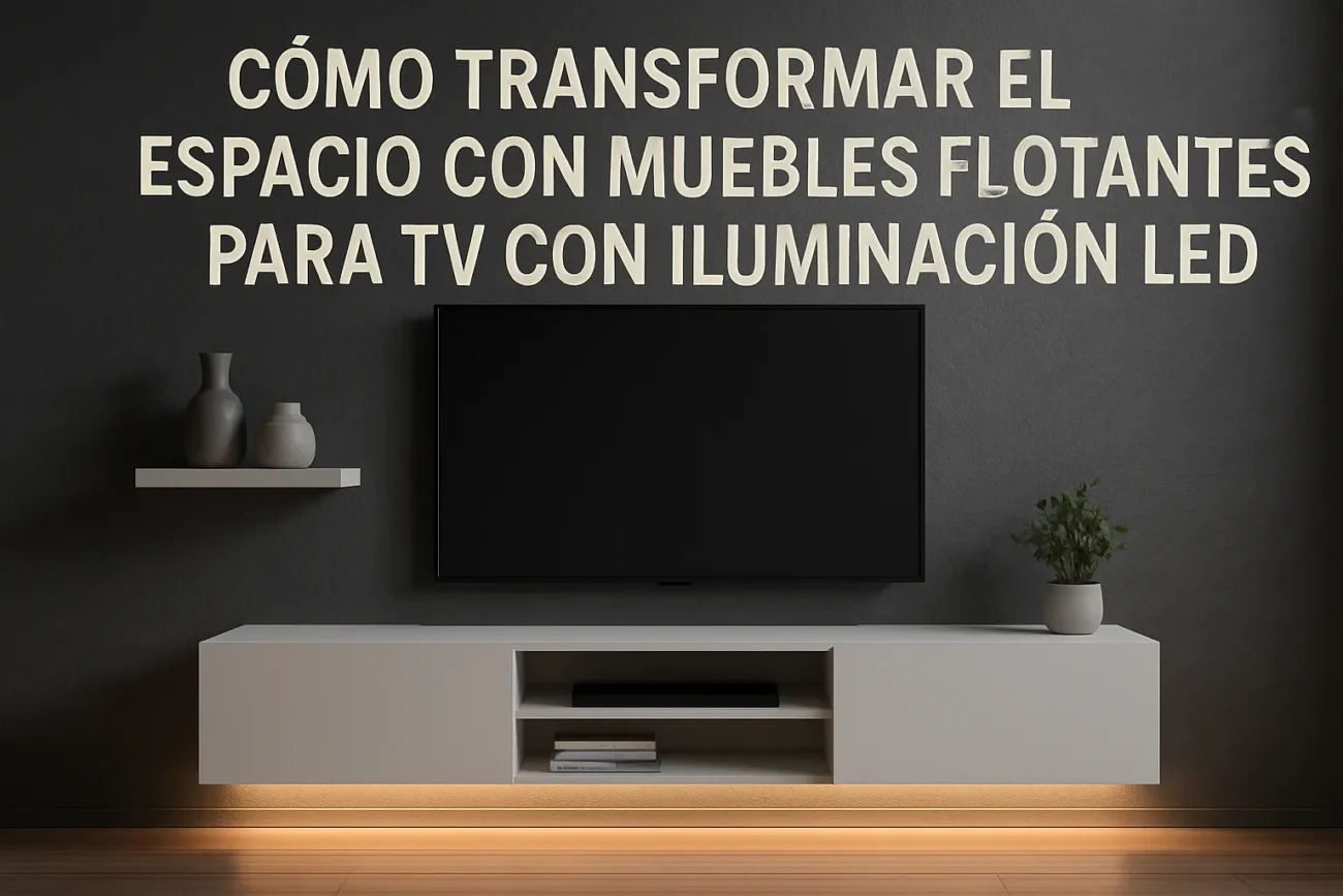 como-transformar-el-espacio-con-Muebles-flotantes-para-TV-con-iluminacion-LED - Muebles Tv cómo transformar el espacio con Muebles flotantes para TV con iluminación LED