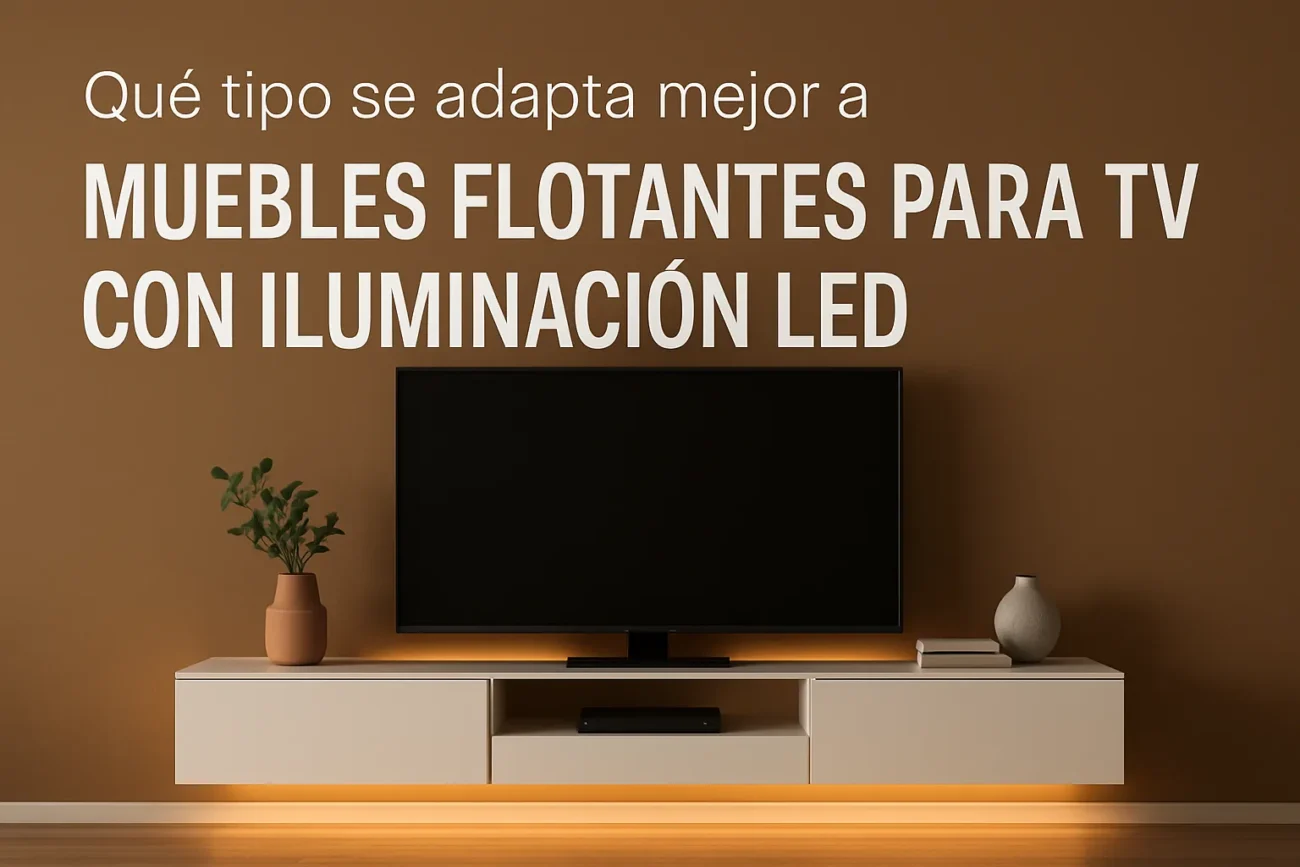 que-tipo-se-adapta-mejor-a-Muebles-flotantes-para-TV-con-iluminacion-LED - Muebles Tv qué tipo se adapta mejor a Muebles flotantes para TV con iluminación LED