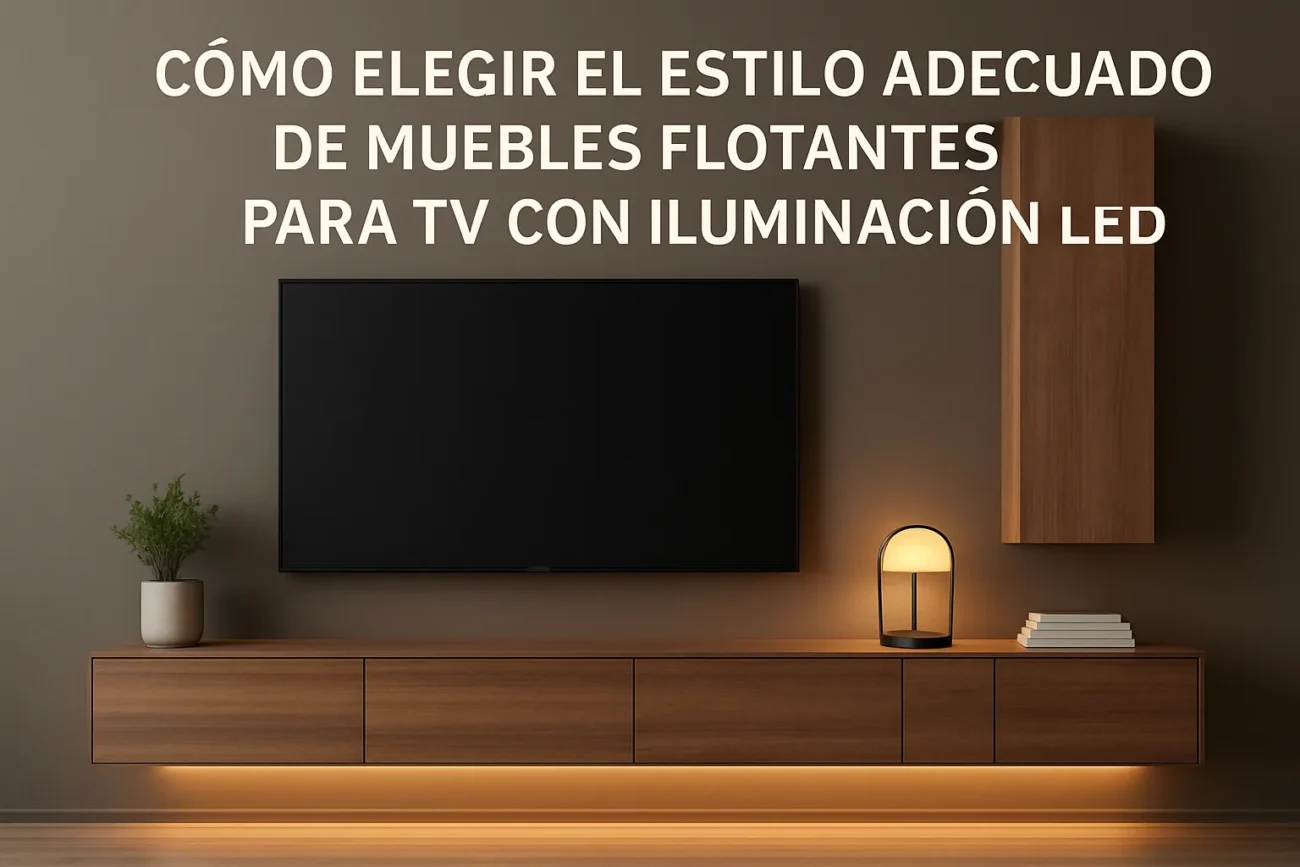 como-elegir-el-estilo-adecuado-de-Muebles-flotantes-para-TV-con-iluminacion-LED - Muebles Tv cómo elegir el estilo adecuado de Muebles flotantes para TV con iluminación LED
