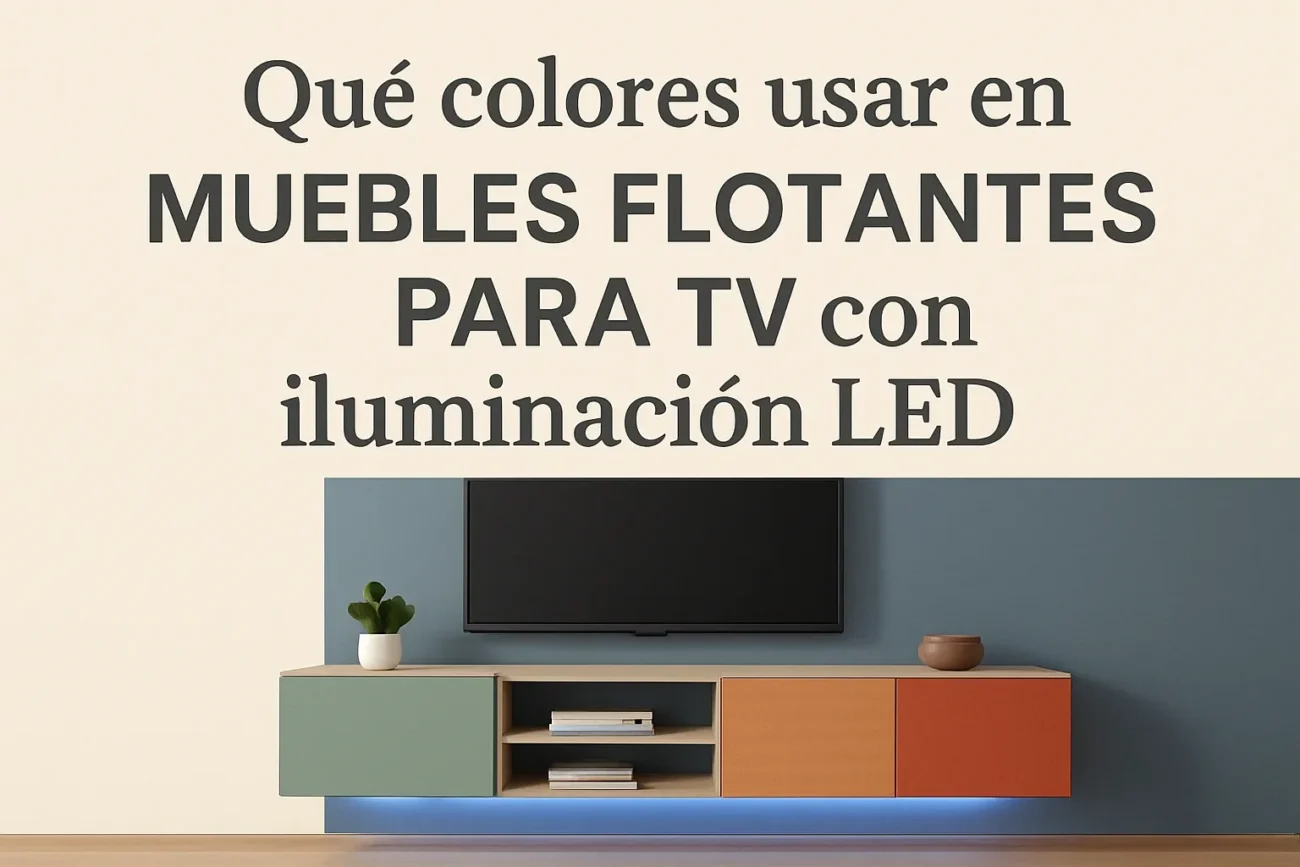 qué colores usar en Muebles flotantes para TV con iluminación LED