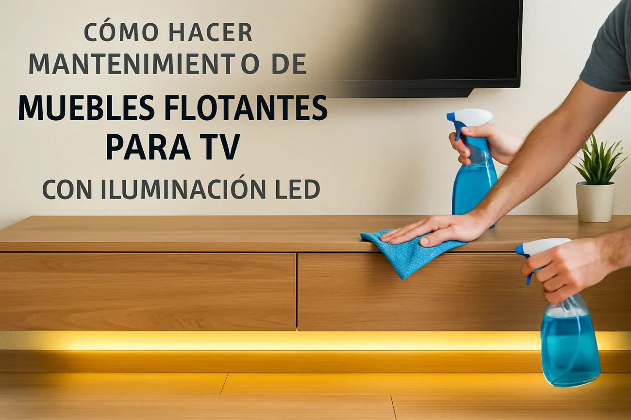 cómo hacer mantenimiento de Muebles flotantes para TV con iluminación LED