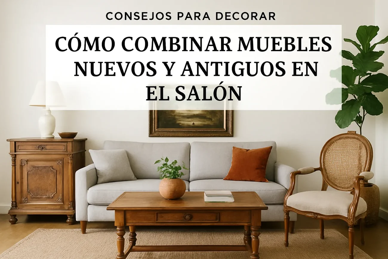 consejos para decorar con Cómo combinar muebles nuevos y antiguos en el salón