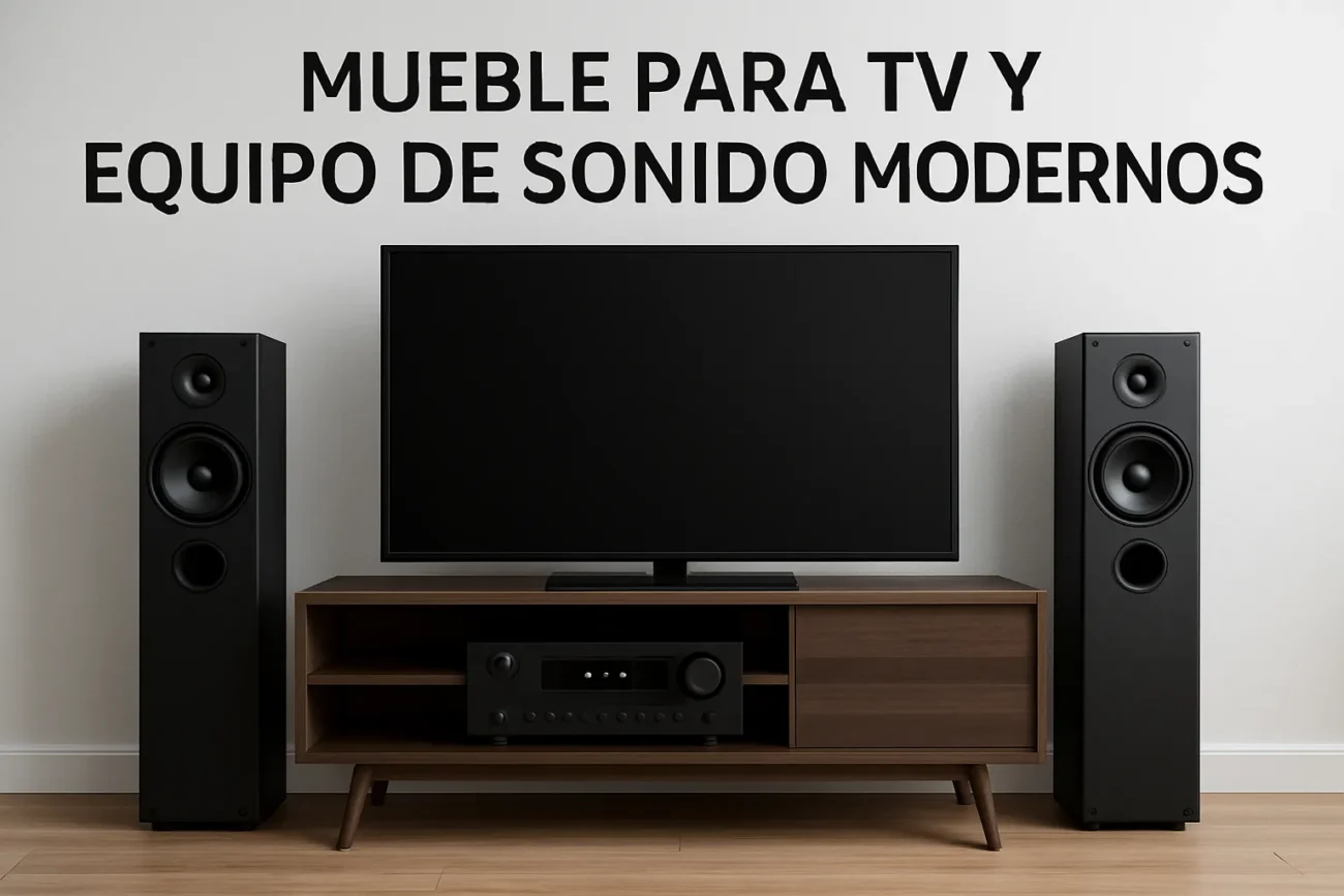 mueble-para-tv-y-equipo-de-sonido-modernos - Muebles Tv mueble para tv y equipo de sonido modernos