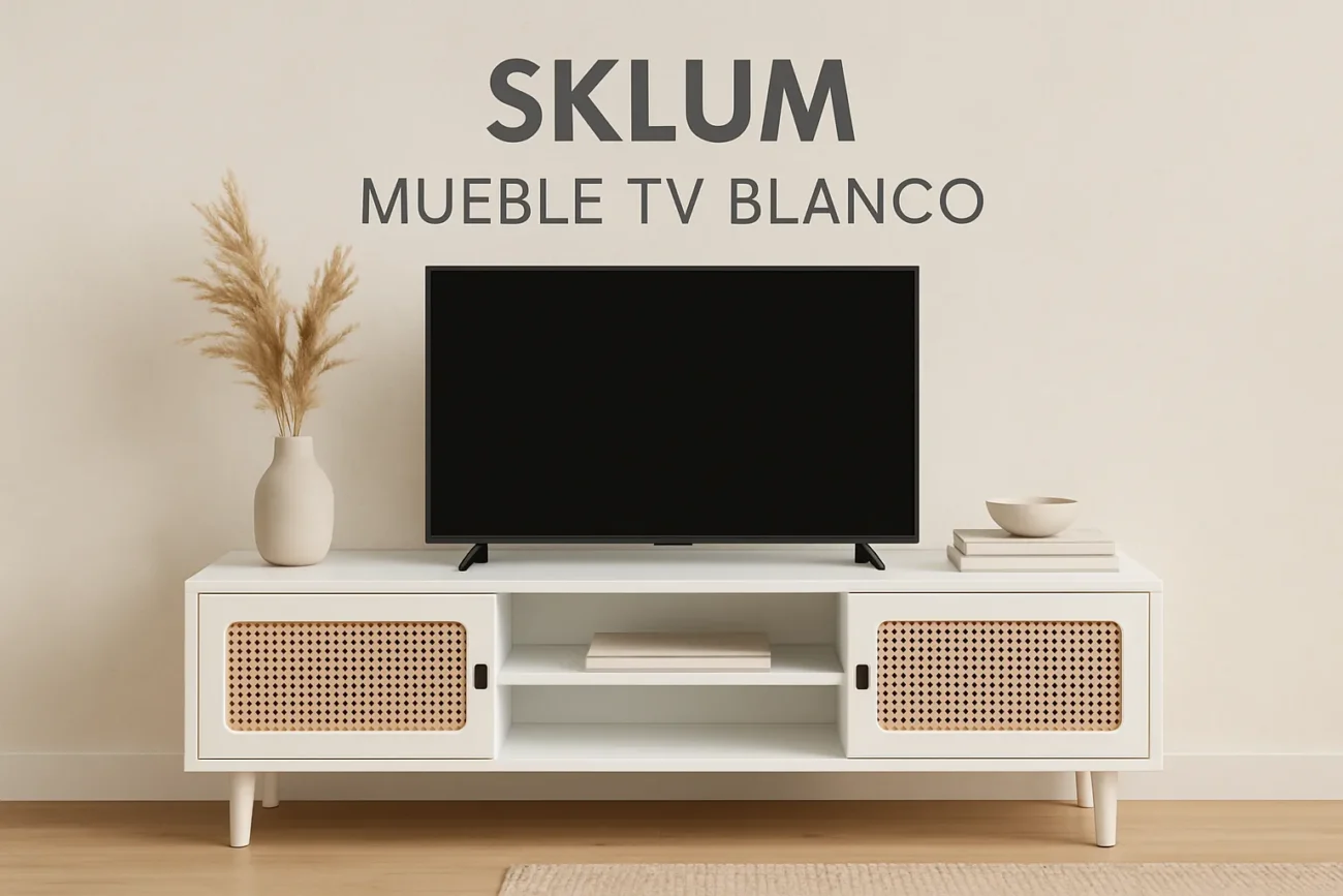 sklum mueble tv blanco