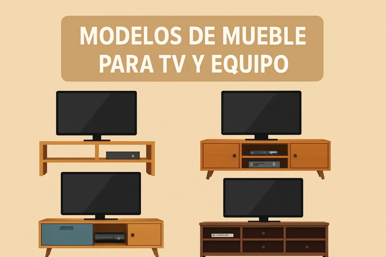 modelos de mueble para tv y equipo