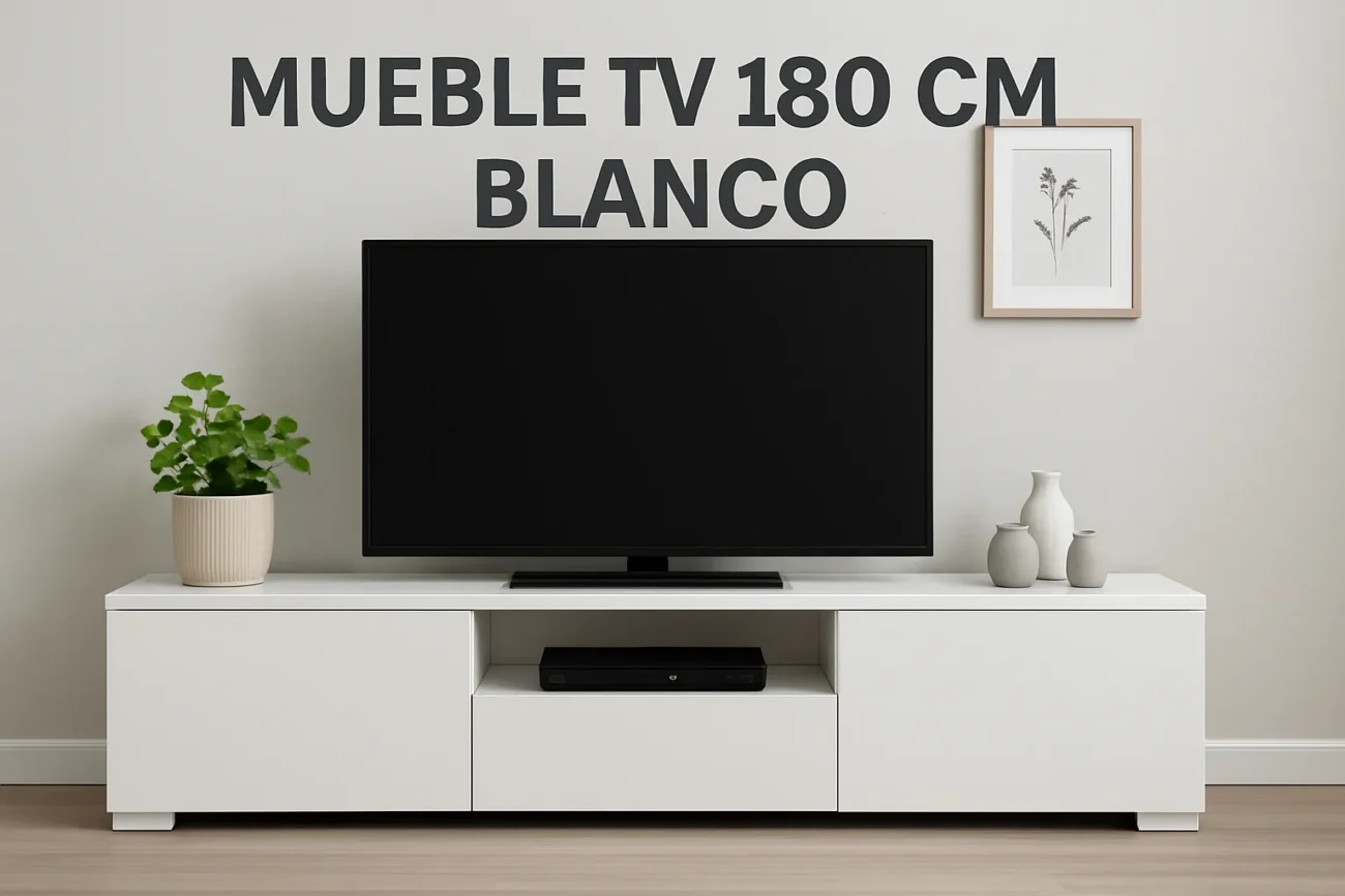 mueble-tv-180-cm-blanco - Muebles Tv mueble tv 180 cm blanco