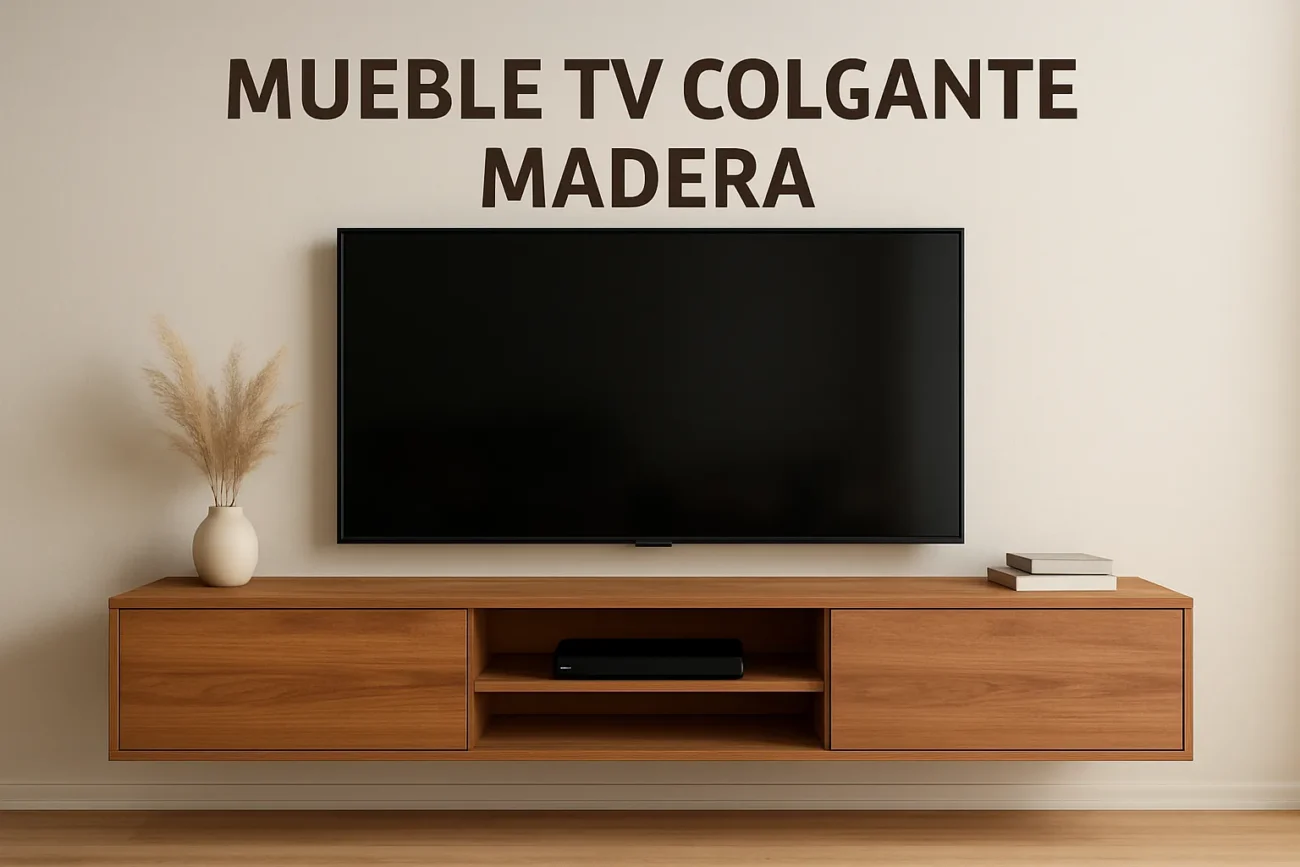 mueble-tv-colgante-madera - Muebles Tv mueble tv colgante madera