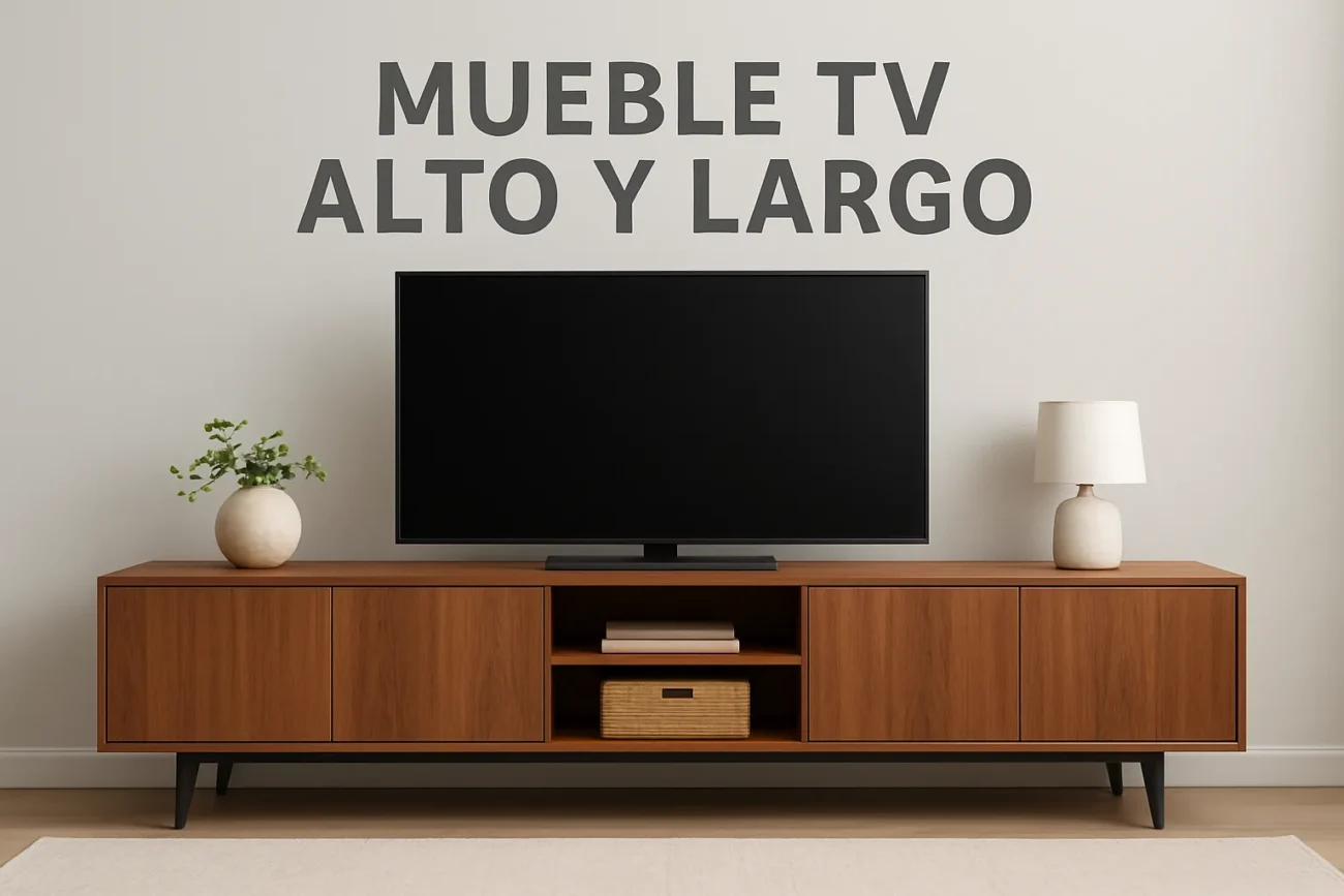 mueble tv alto y largo