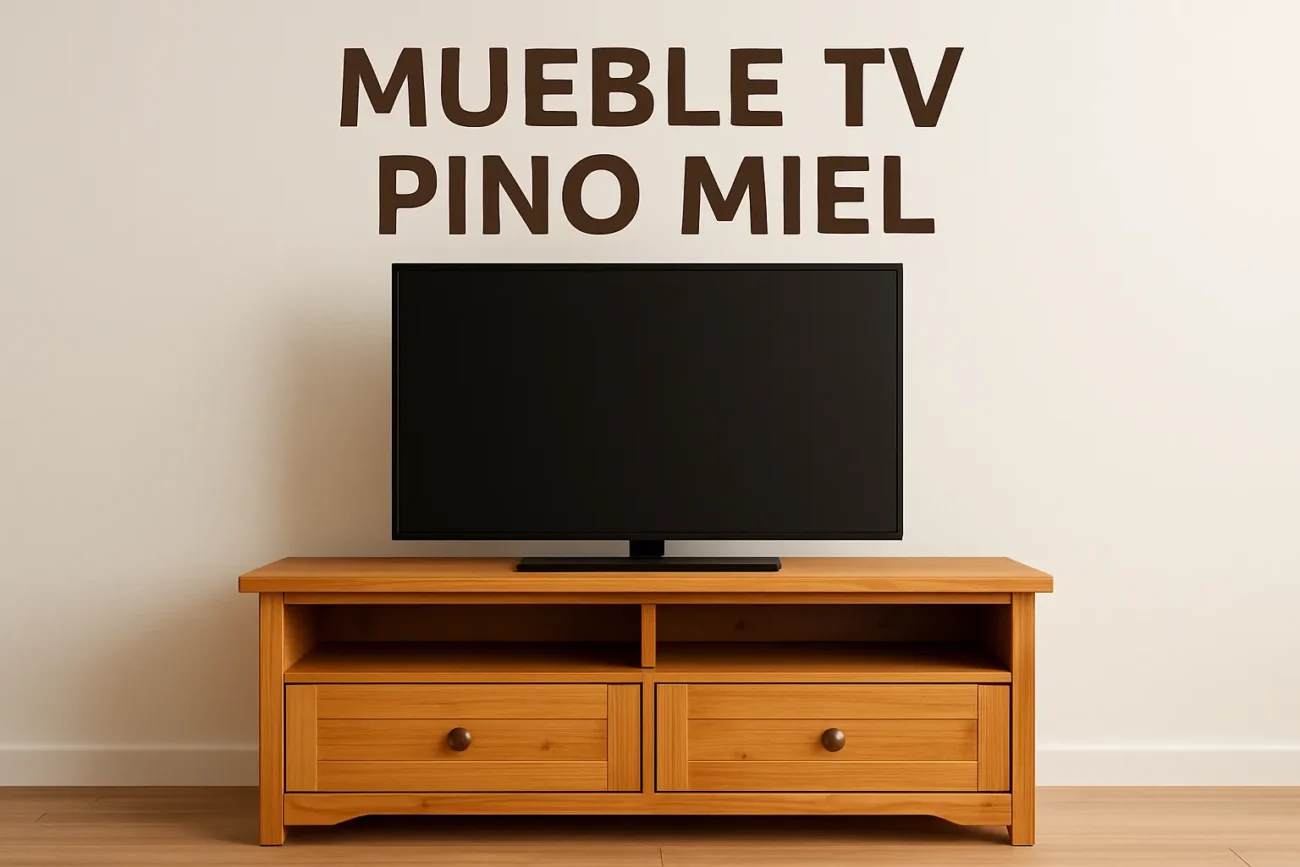 mueble-tv-pino-miel - Muebles Tv mueble tv pino miel