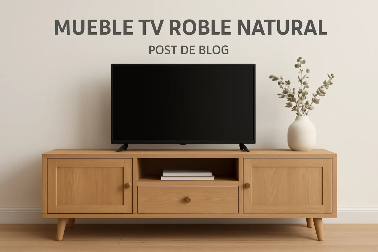 mueble tv roble natural