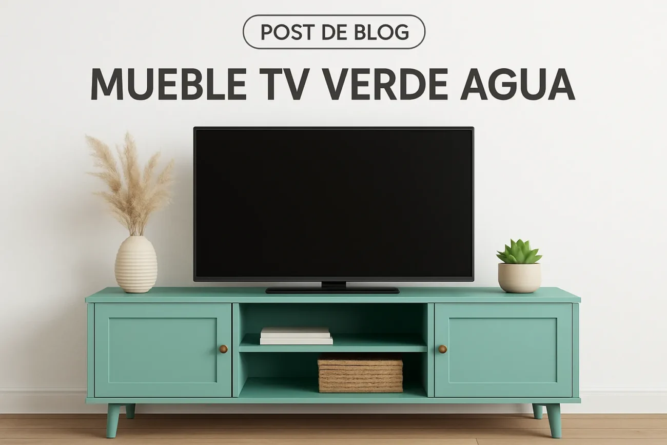 mueble-tv-verde-agua - Muebles Tv mueble tv verde agua