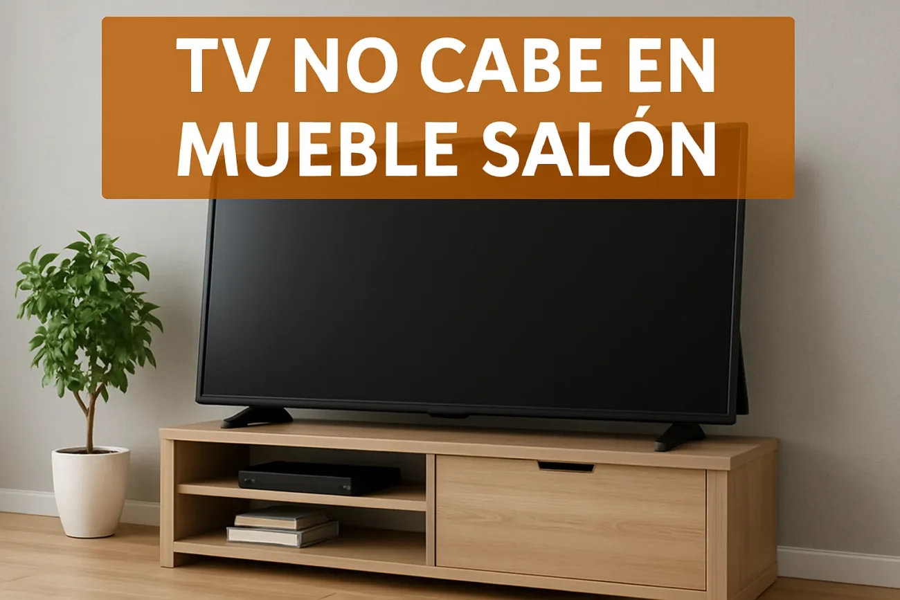 tv no cabe en mueble salón