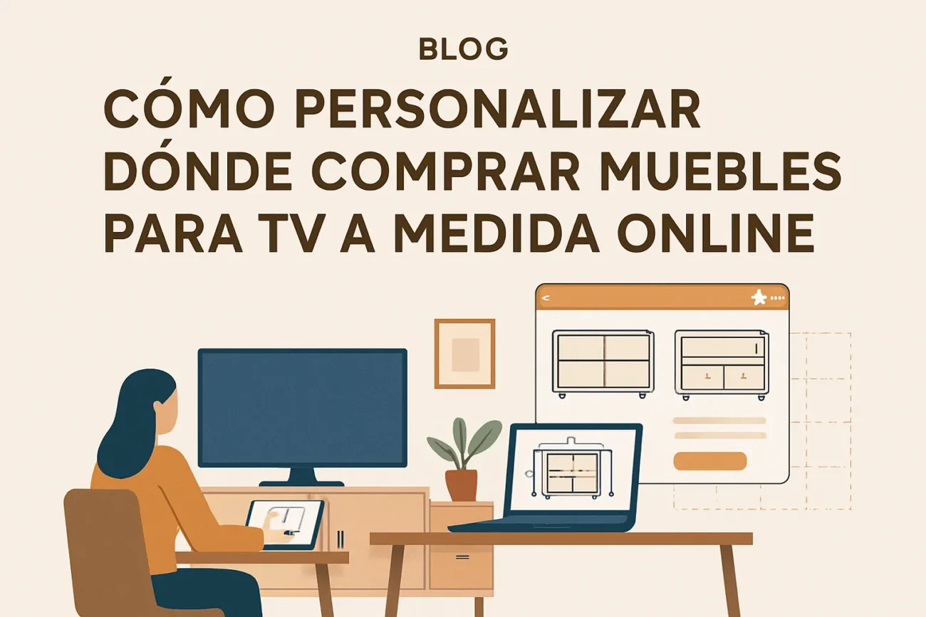 cómo personalizar Dónde comprar muebles para TV a medida online
