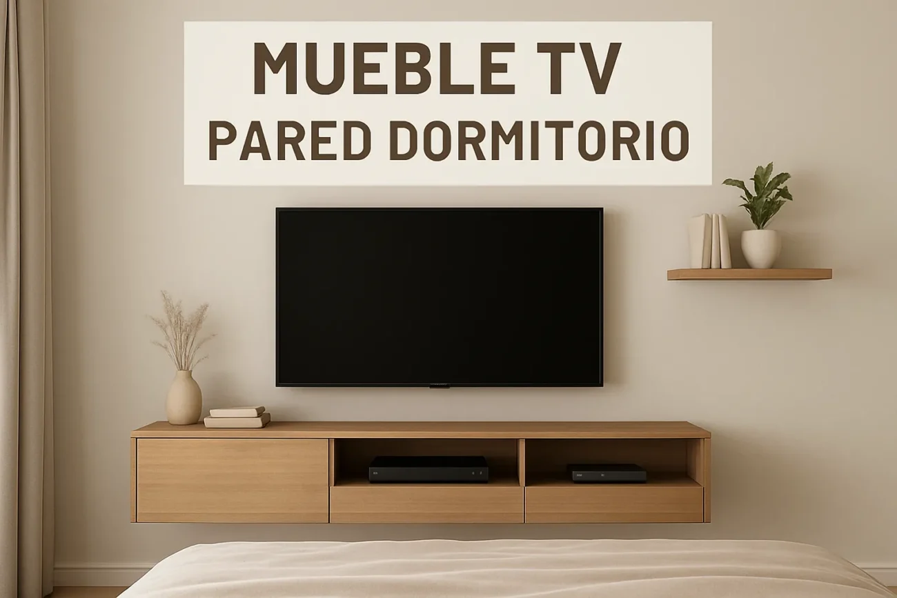 mueble tv pared dormitorio