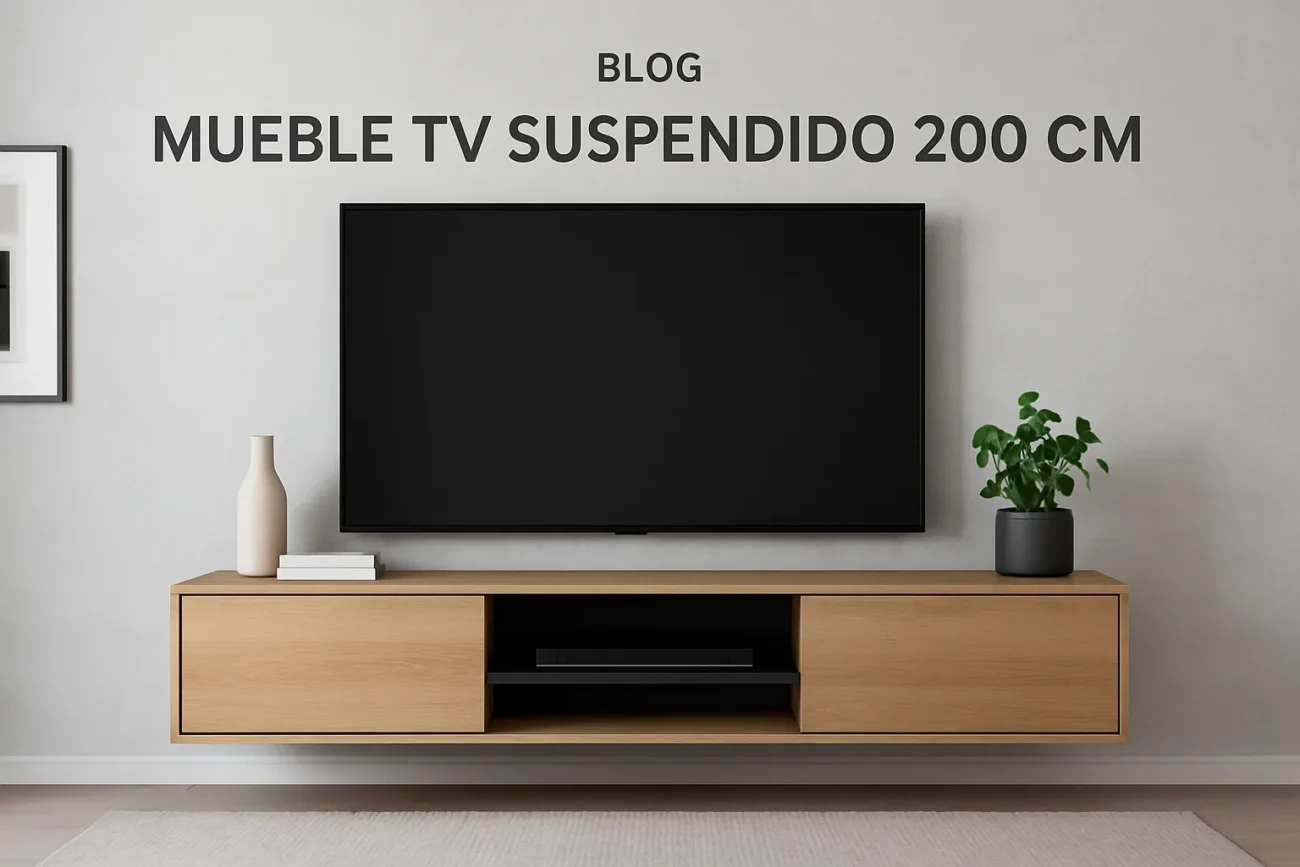 mueble tv suspendido 200 cm