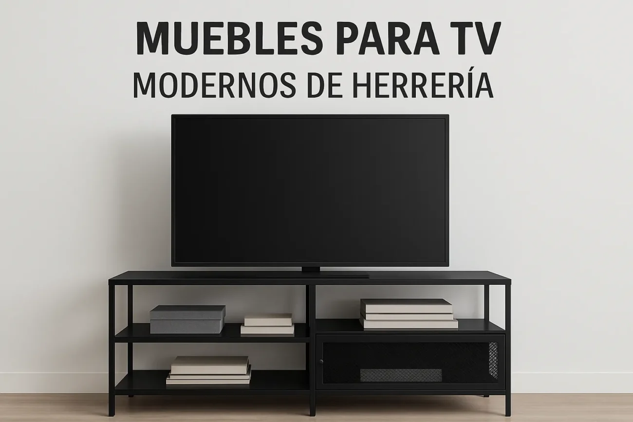 muebles para tv modernos de herreria