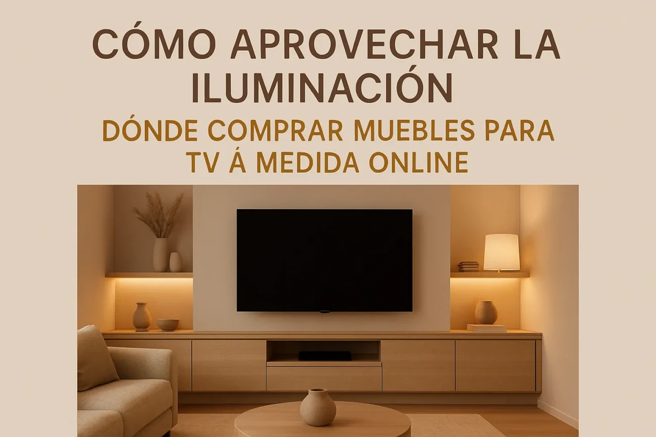 cómo aprovechar la iluminación con Dónde comprar muebles para TV a medida online