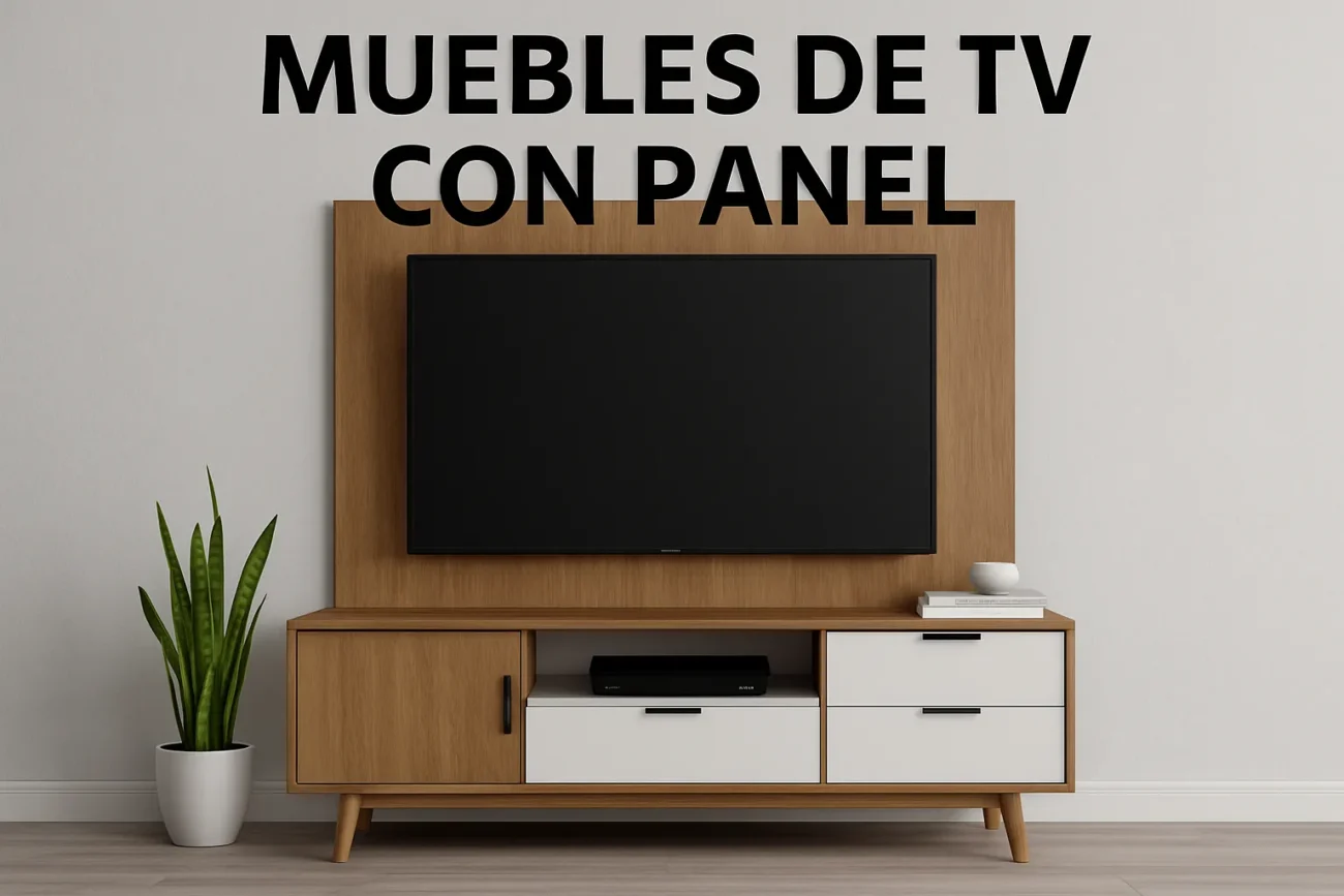 muebles de tv con panel