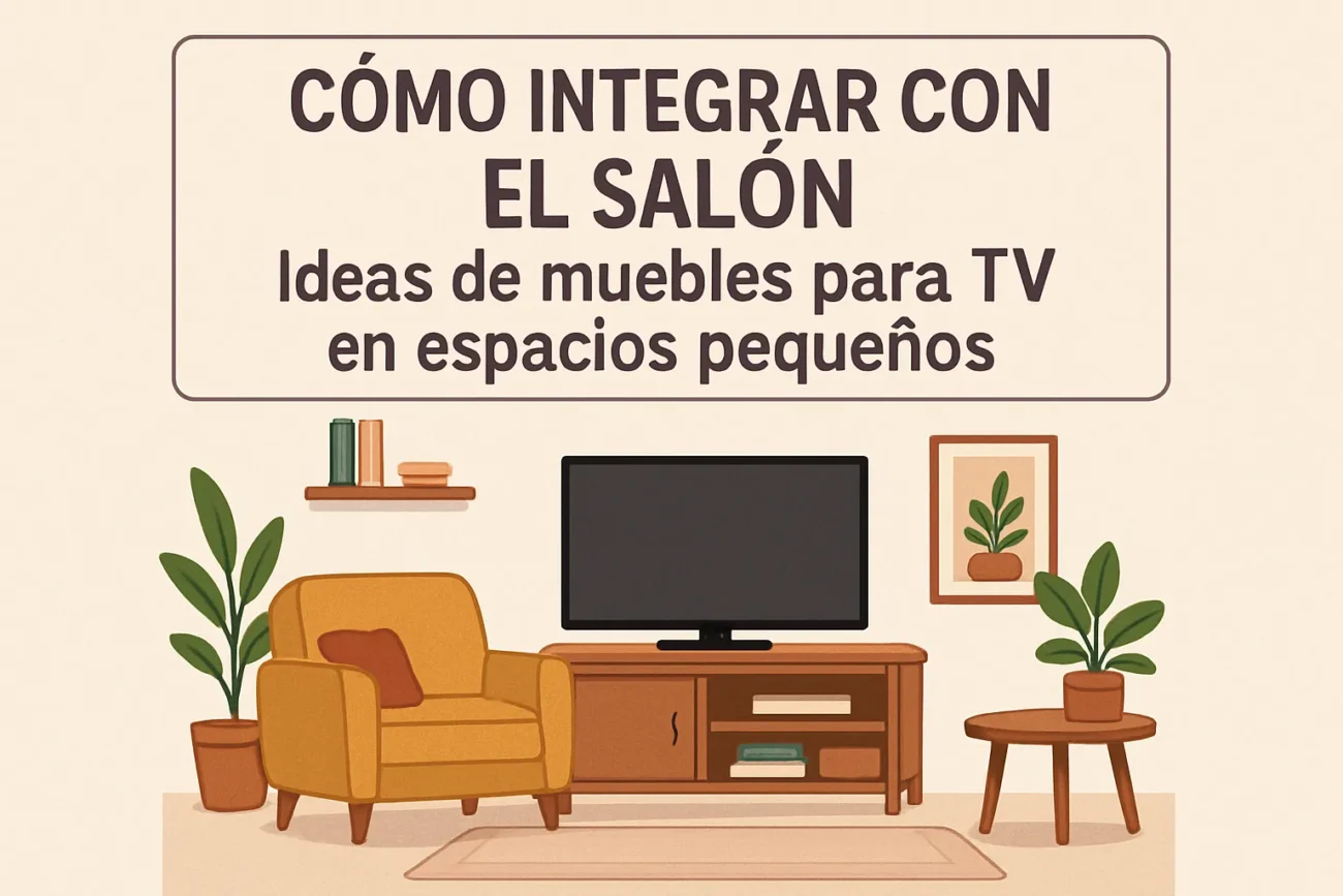 cómo integrar con el salón Ideas de muebles para TV en espacios pequeños