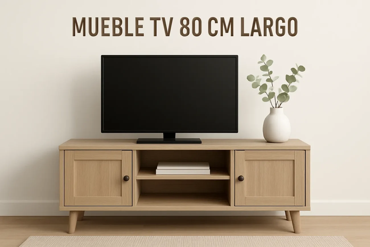 mueble tv 80 cm largo