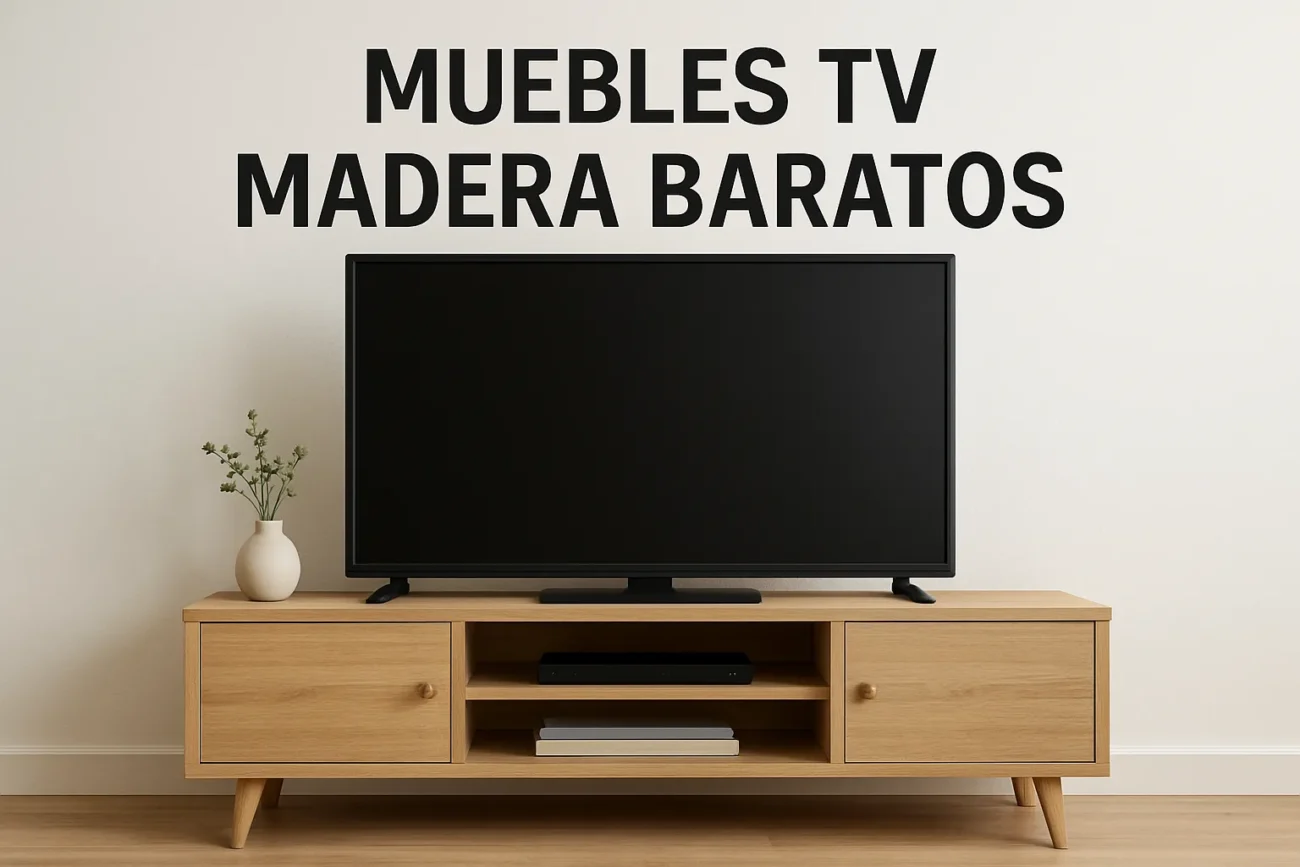 muebles tv madera baratos