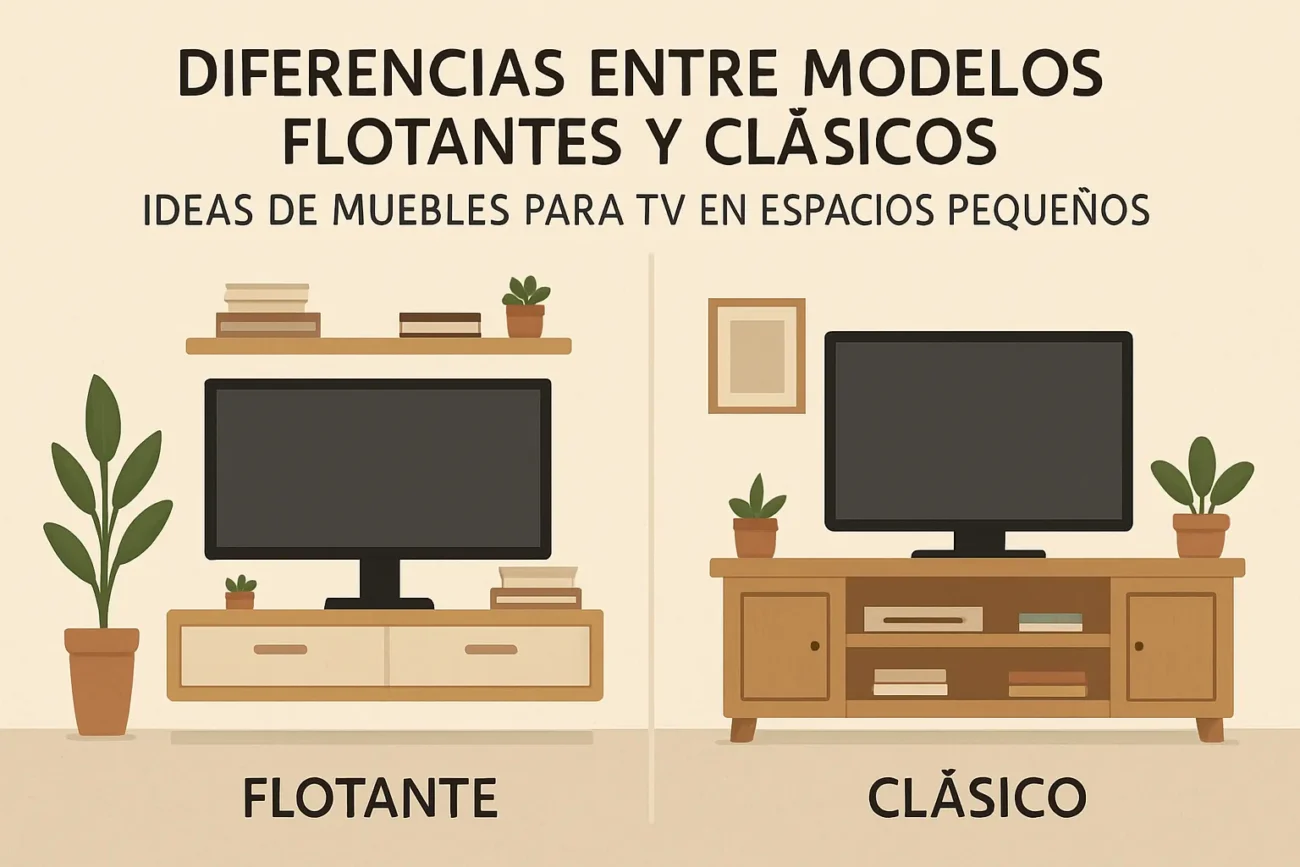 diferencias-entre-modelos-flotantes-y-clasicos-de-Ideas-de-muebles-para-TV-en-espacios-pequenos - Muebles Tv diferencias entre modelos flotantes y clásicos de Ideas de muebles para TV en espacios pequeños