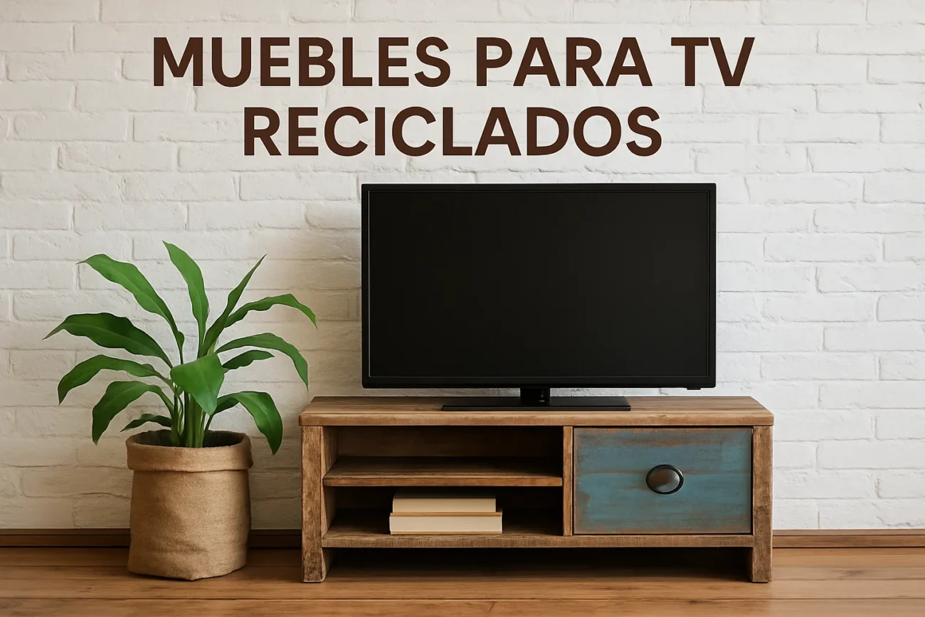 muebles para tv reciclados