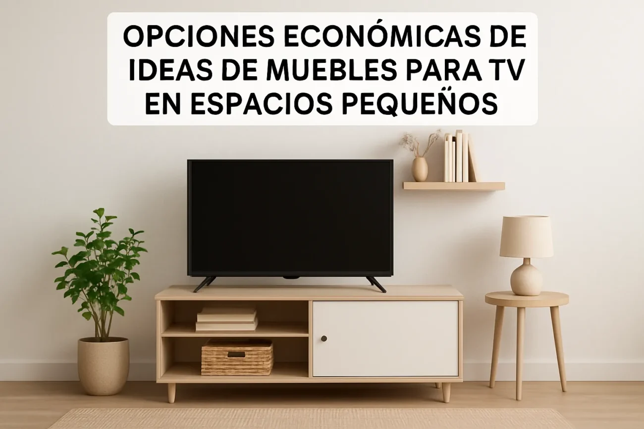 opciones económicas de Ideas de muebles para TV en espacios pequeños