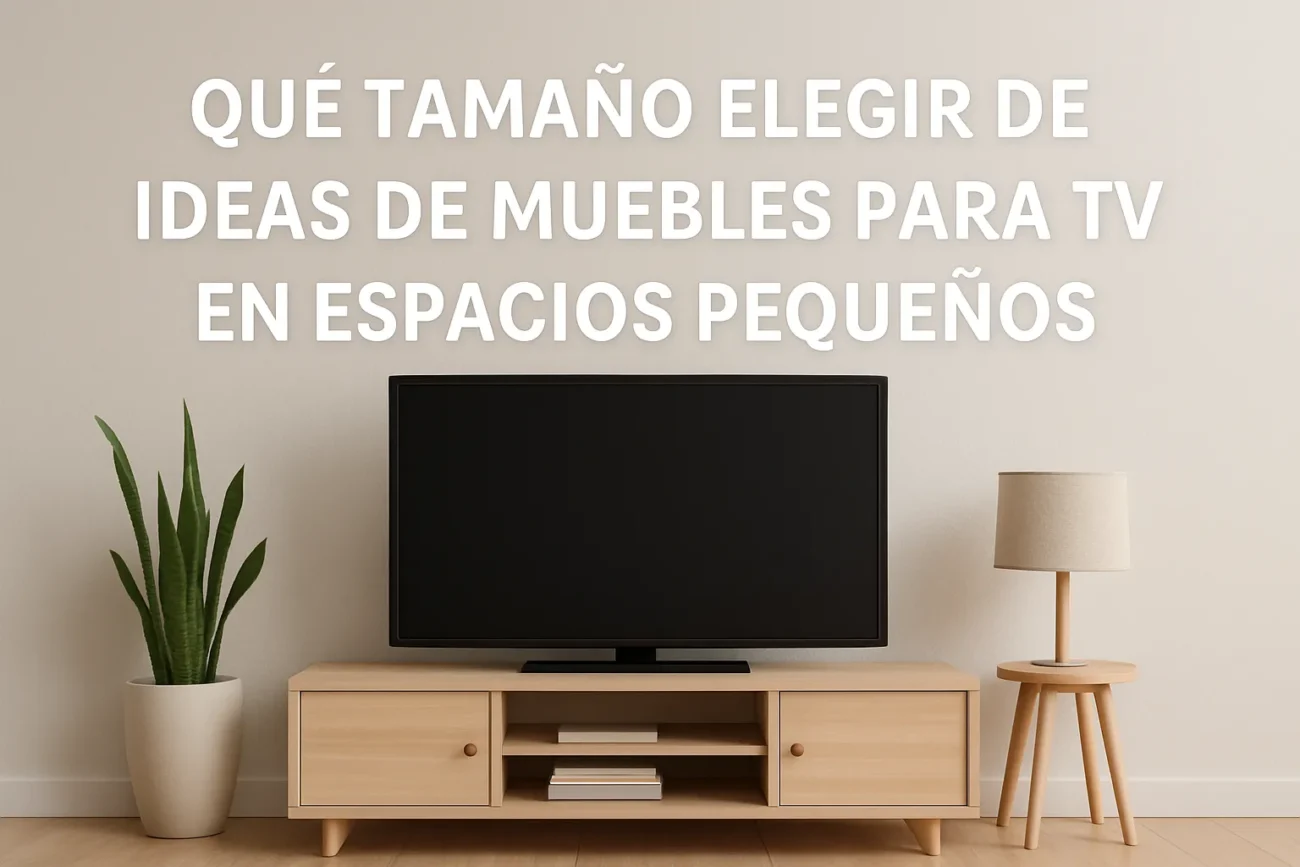 qué tamaño elegir de Ideas de muebles para TV en espacios pequeños
