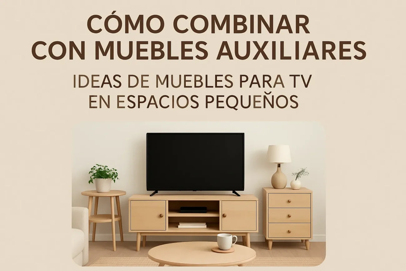 cómo combinar con muebles auxiliares Ideas de muebles para TV en espacios pequeños
