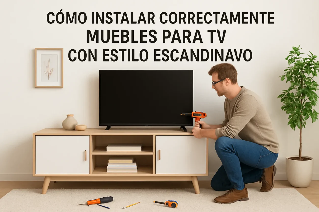 cómo instalar correctamente Muebles para TV con estilo escandinavo