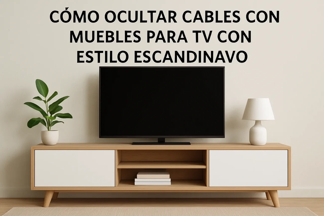 cómo ocultar cables con Muebles para TV con estilo escandinavo