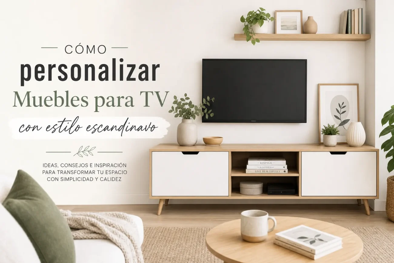cómo personalizar Muebles para TV con estilo escandinavo