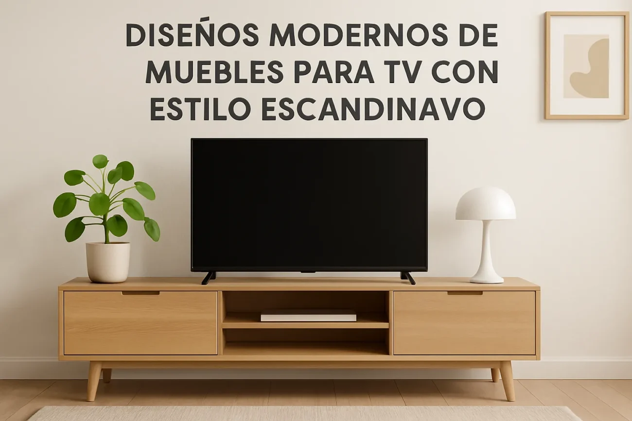 diseños modernos de Muebles para TV con estilo escandinavo
