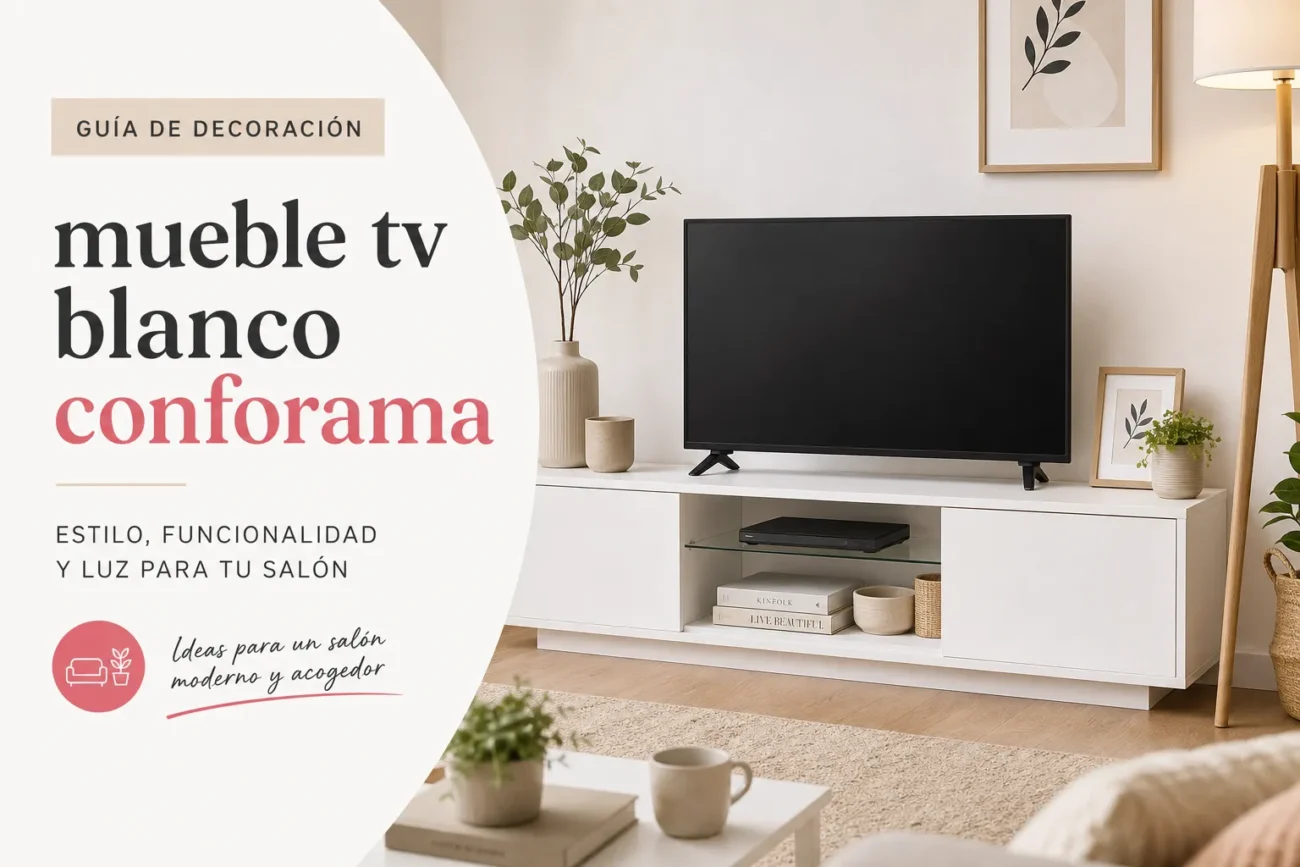 mueble tv blanco conforama