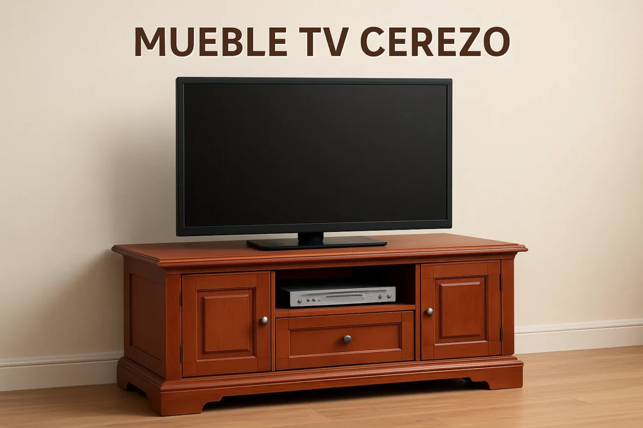mueble tv cerezo