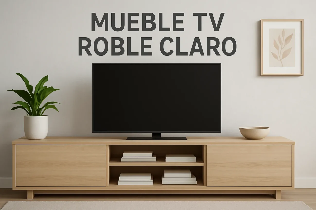 mueble tv roble claro