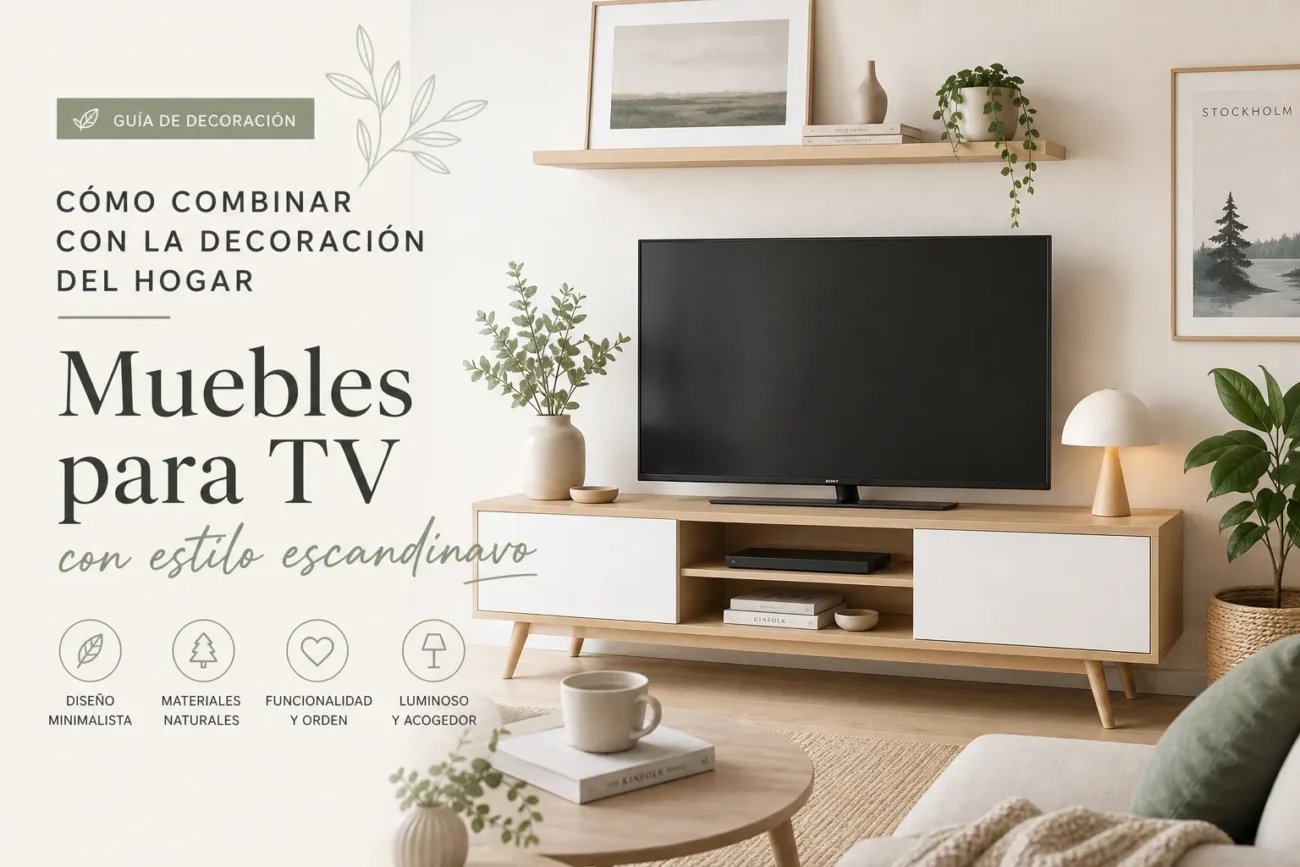 cómo combinar con la decoración del hogar Muebles para TV con estilo escandinavo
