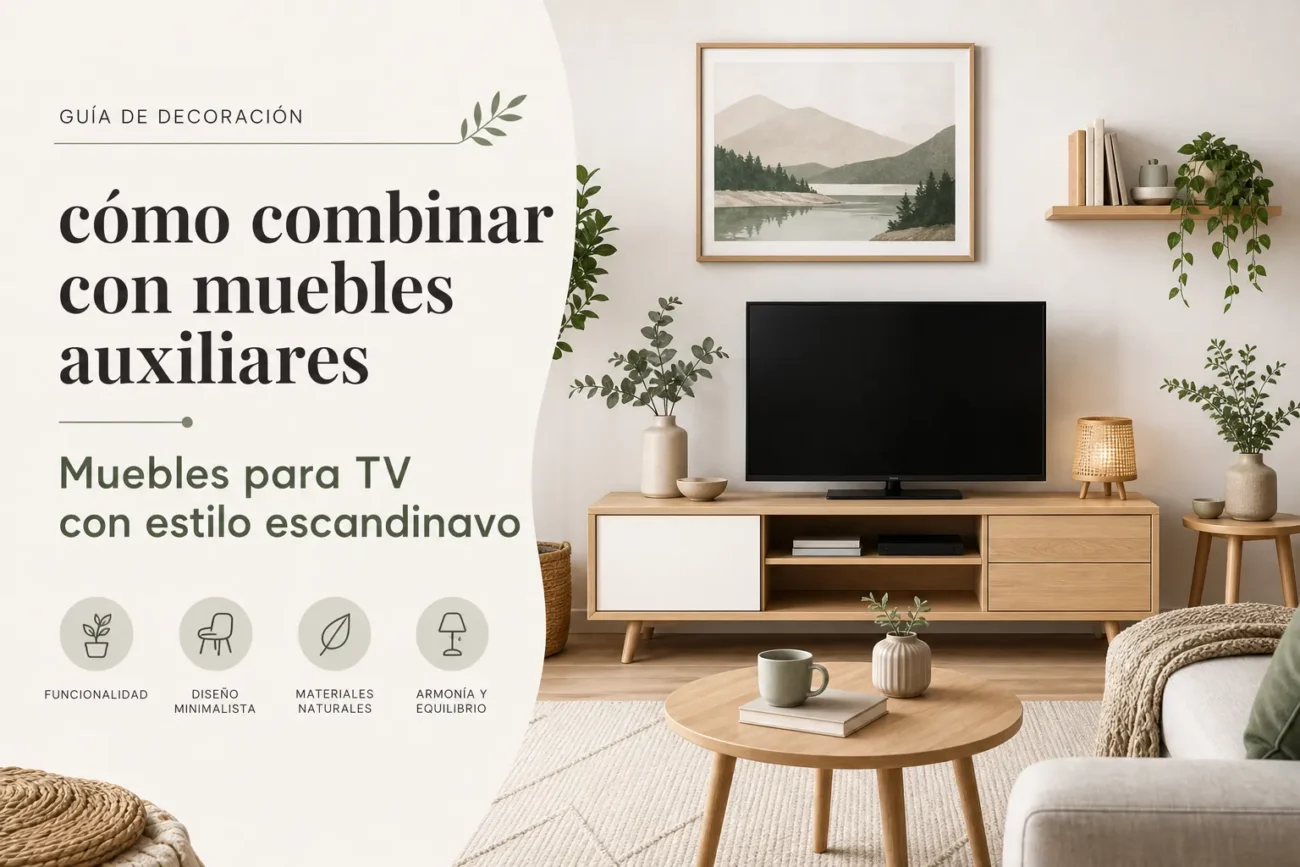 cómo combinar con muebles auxiliares Muebles para TV con estilo escandinavo